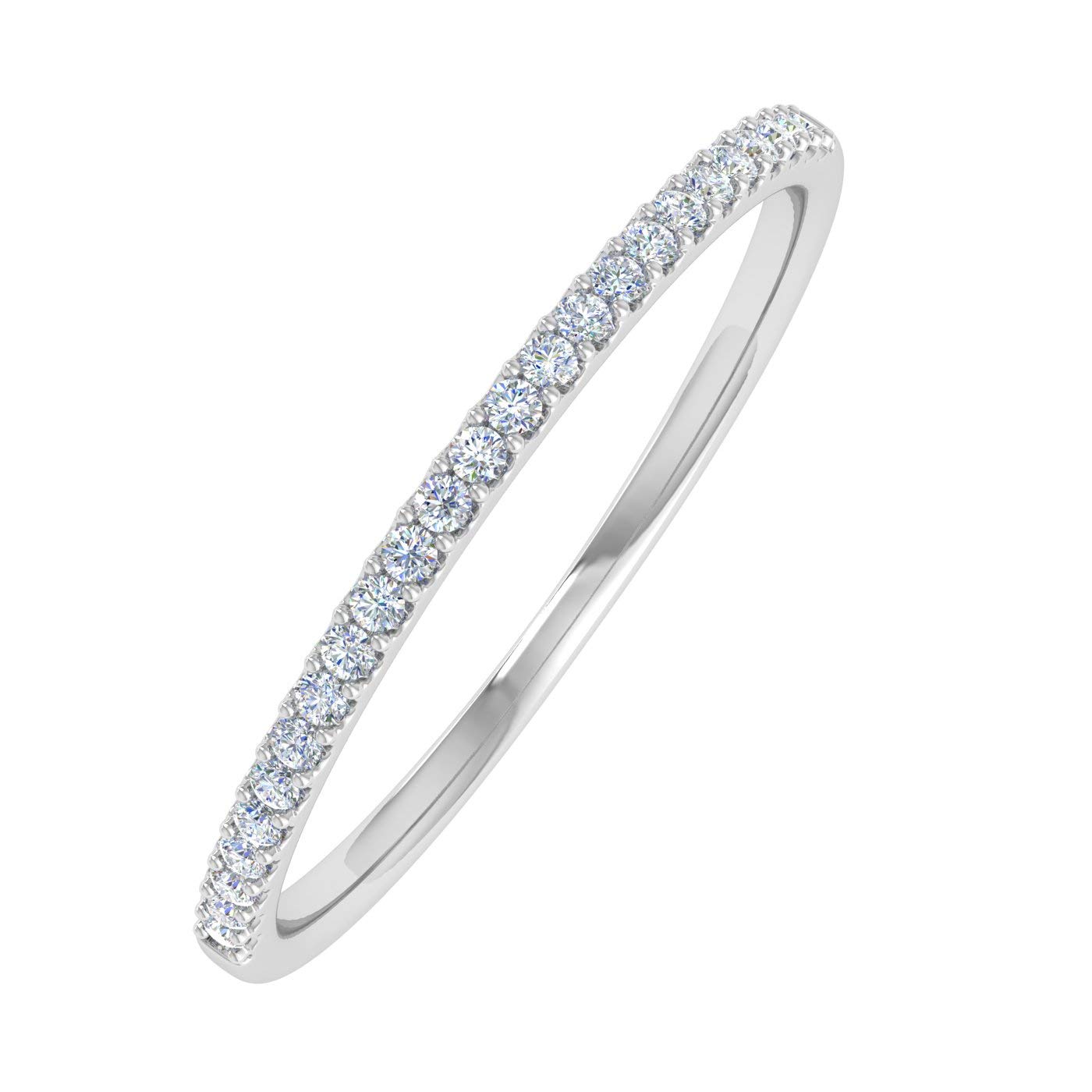 0.08 Carat IGI Certified Diamond Stackable Ring in 10K Gold for Women - Perfect Wedding Anniversary Gift, Bridal Jewelry & Everyday Elegance