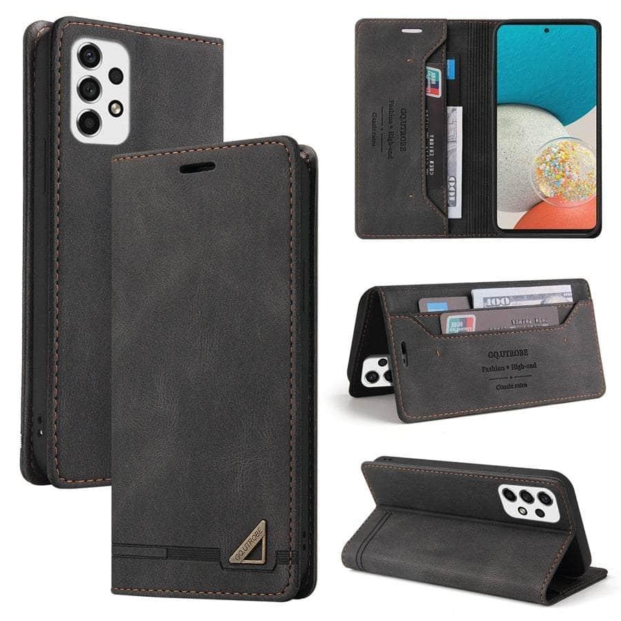 Premium Anti-Theft Leather Wallet Case for Samsung Galaxy A14 - RFID Blocking & Secure Card Slots - Perfect for Travel, Work & Everyday Use