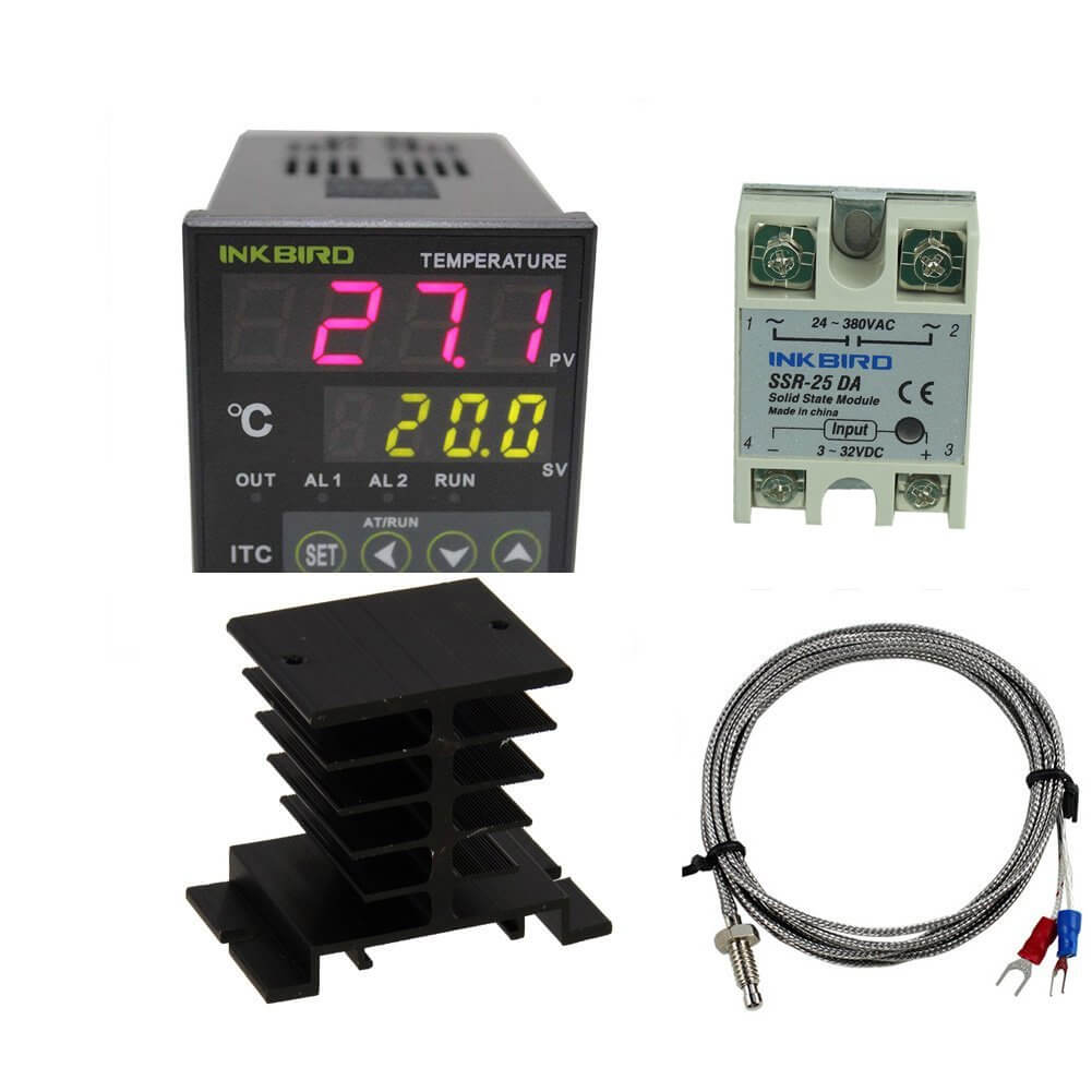 PID Temperature Controller ITC 100VH Kit - Digital Thermostat for Homebrew, Aquarium & Reptile Enclosure Heating - Precise Temperature Control for DIY Projects
