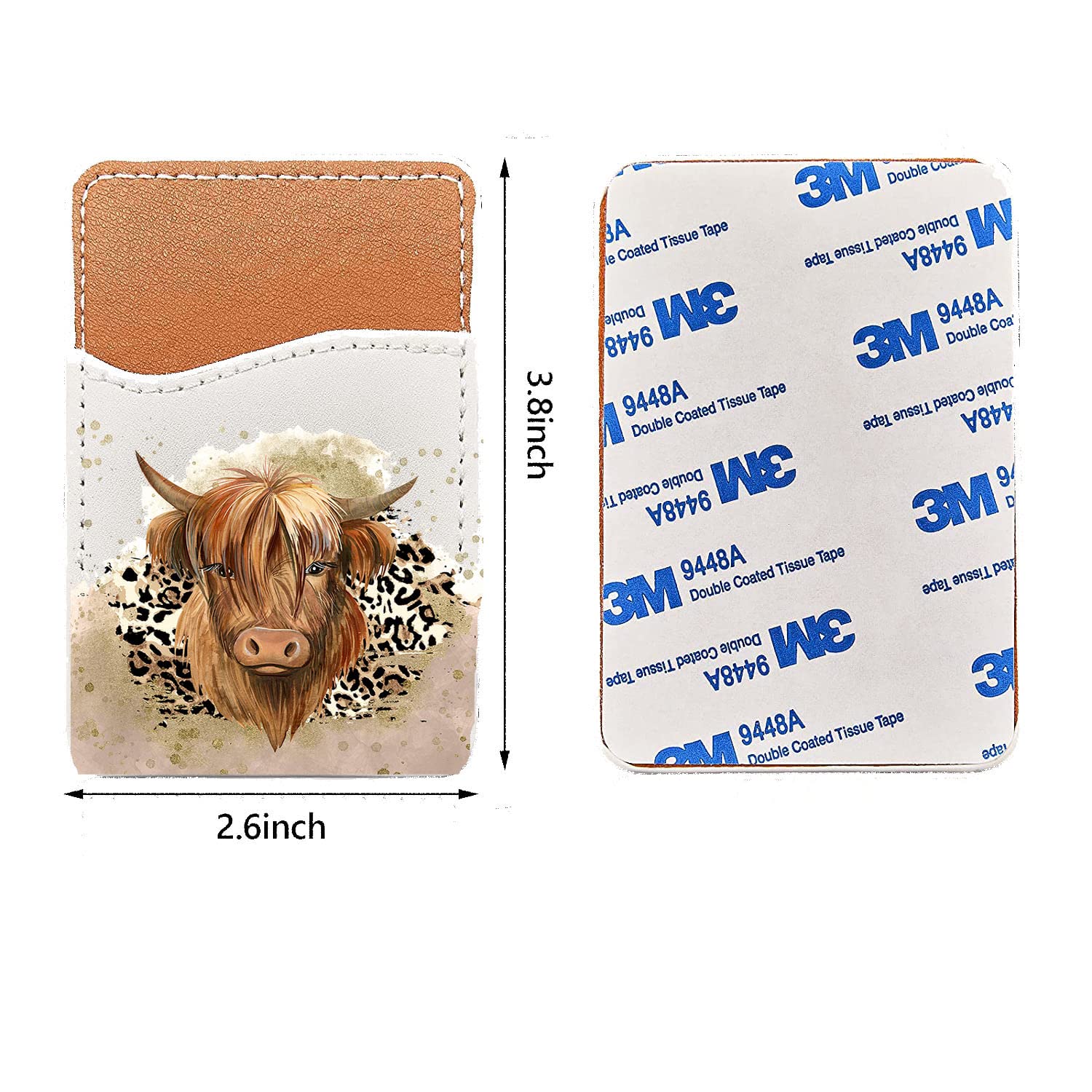 Highland Cow Phone Wallet Card Holder - RFID Blocking Slim Wallet for iPhone & Android - Perfect for Travel, Shopping, and Everyday Use