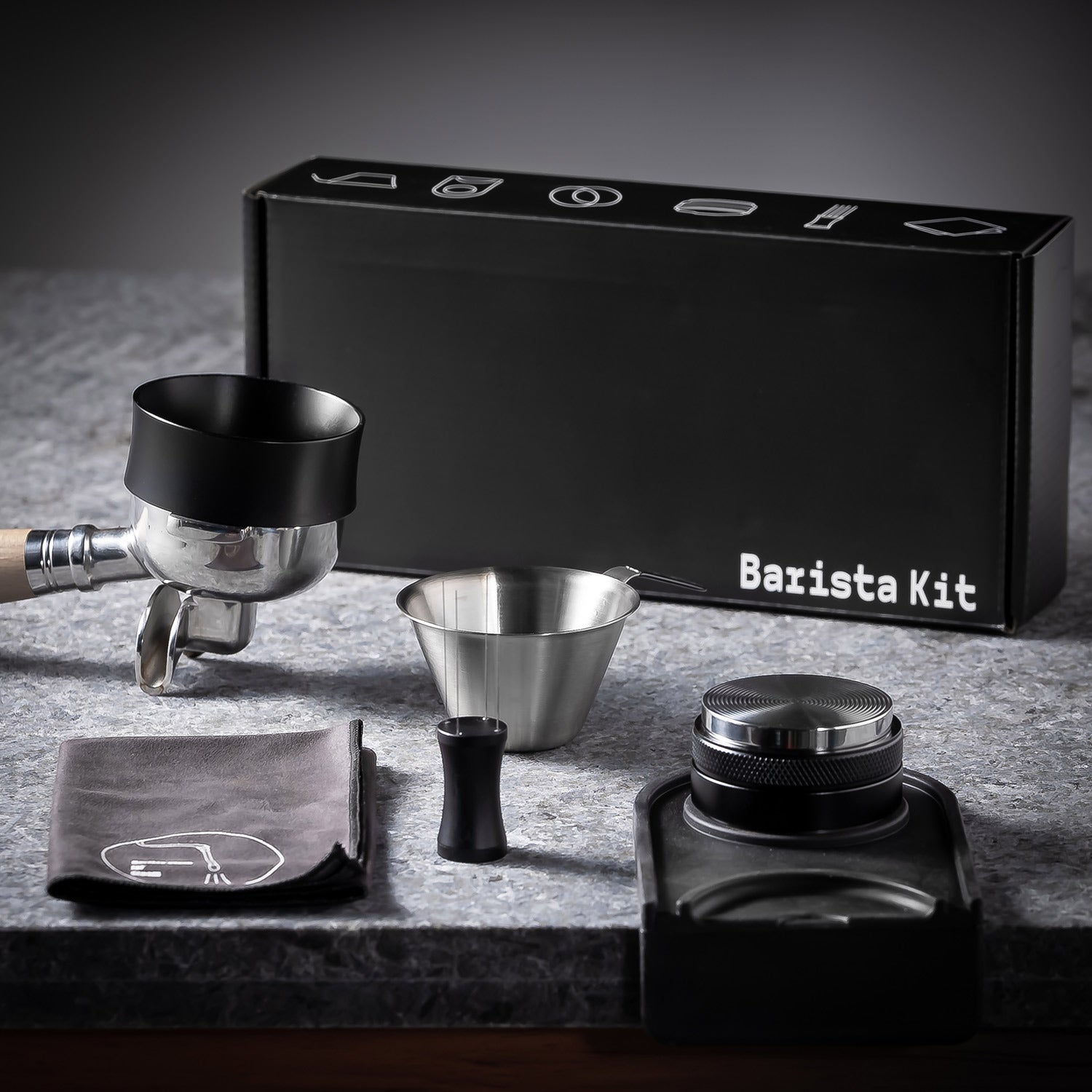 I.XXI 58mm Barista Kit - 6 Piece Espresso Tamper & Coffee Tool Set for Professional Baristas & Home Brewing - Perfect for Espresso Machines & Coffee Shops