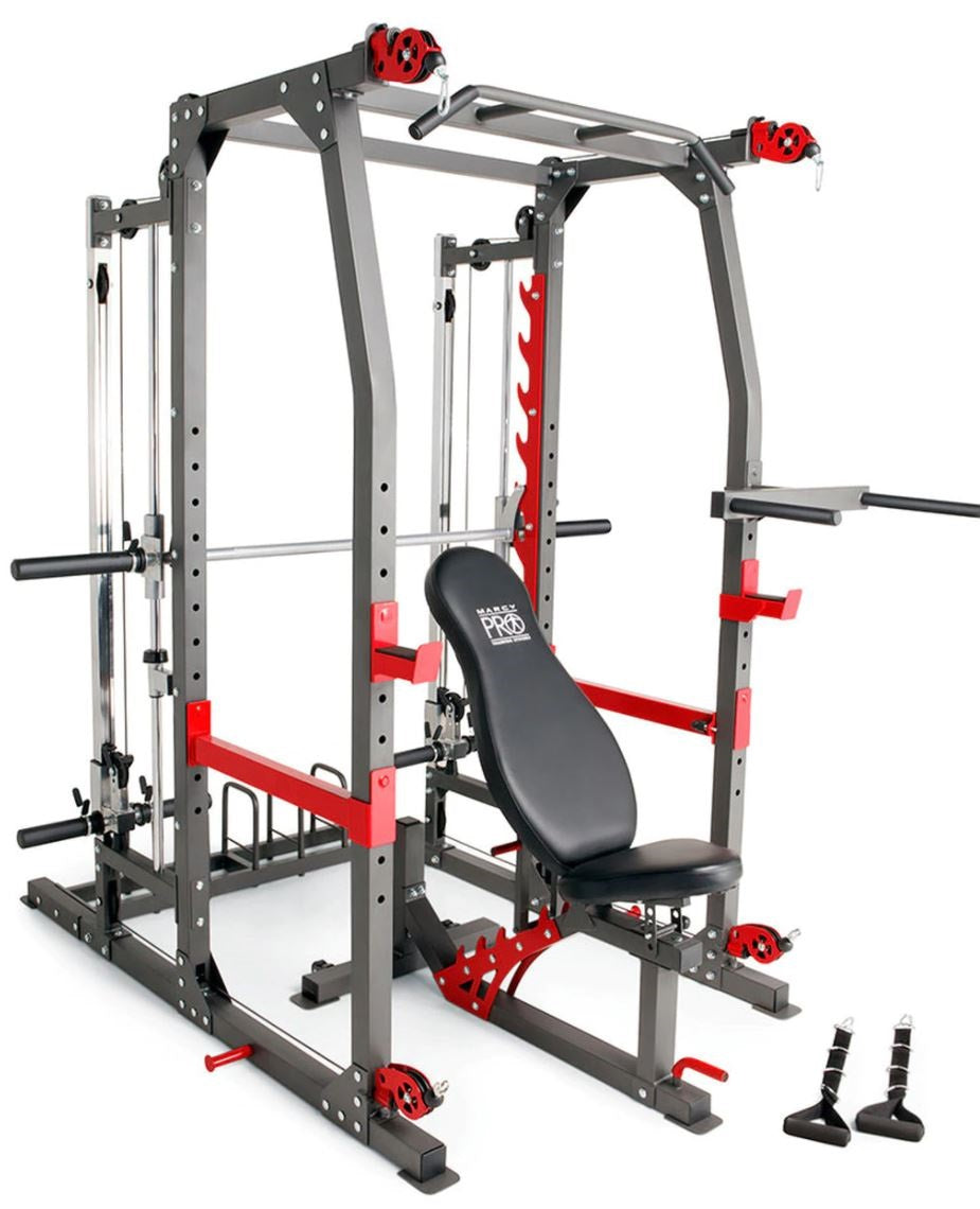 Marcy SM 4903 Smith Machine Cage System - Heavy Duty Home Gym Equipment for Strength Training & Weightlifting | Perfect for Home Workouts & Commercial Gyms