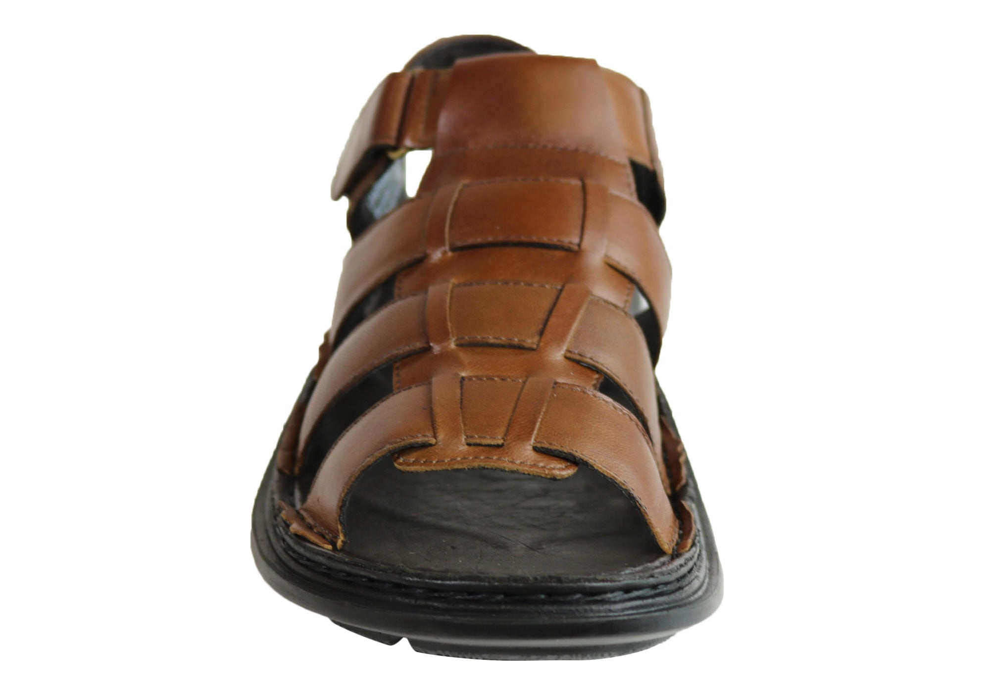 Savelli Kain Men's Leather Comfortable Cushioned Sandals - Handmade in Brazil - Perfect for Beach, Vacation & Summer Outdoor Activities