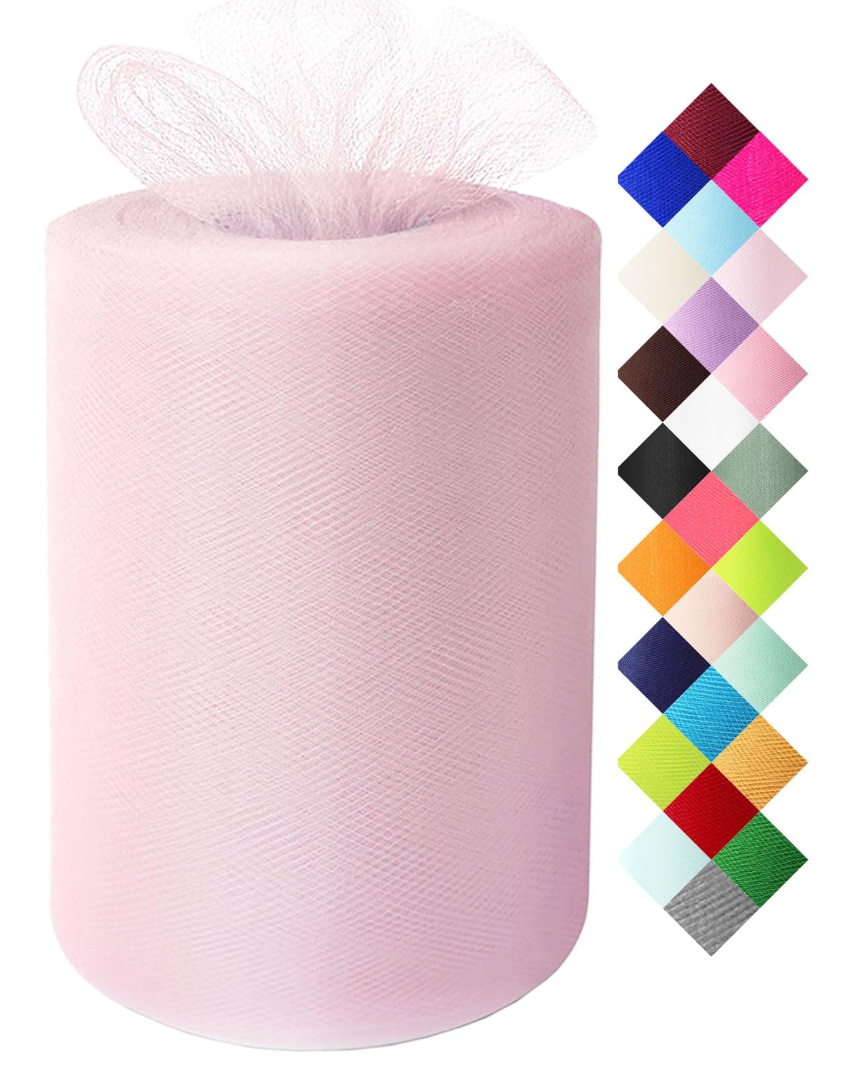 Light Pink Tulle Fabric Roll 6