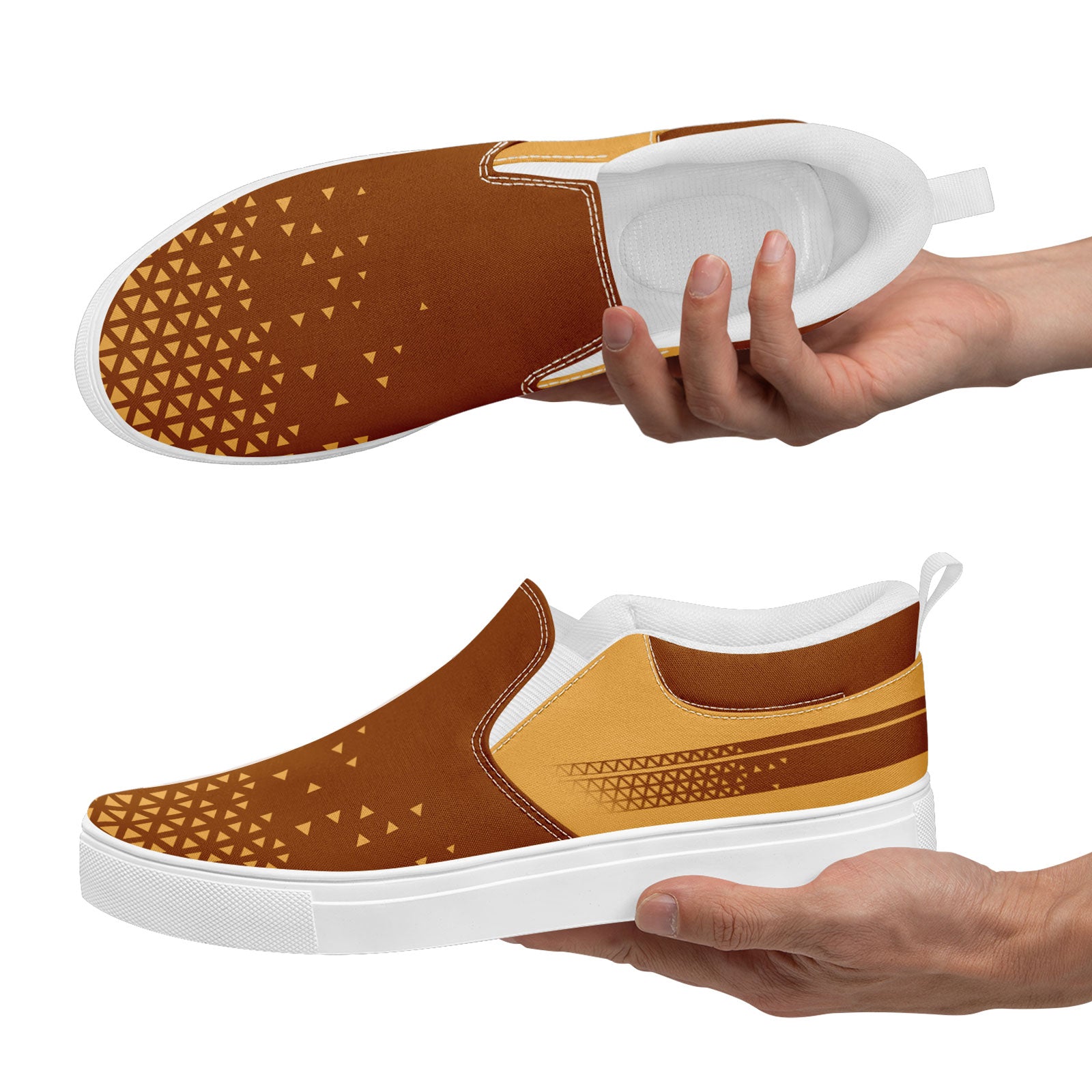 Custom Personalized Slip-On Canvas Sneakers for Women & Men - Handmade FN071 E023042 - Perfect for Casual Wear, Street Fashion & Gift Giving