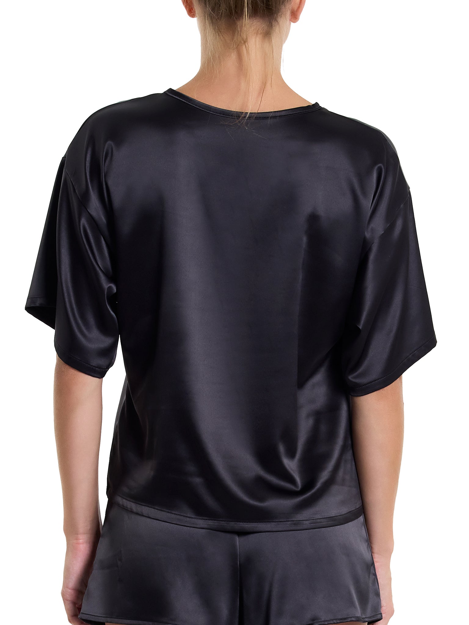Silk Satin Sleep Tee for Women - Soft & Comfortable Nightwear for Lounge & Sleep - Perfect for Relaxing at Home or Traveling