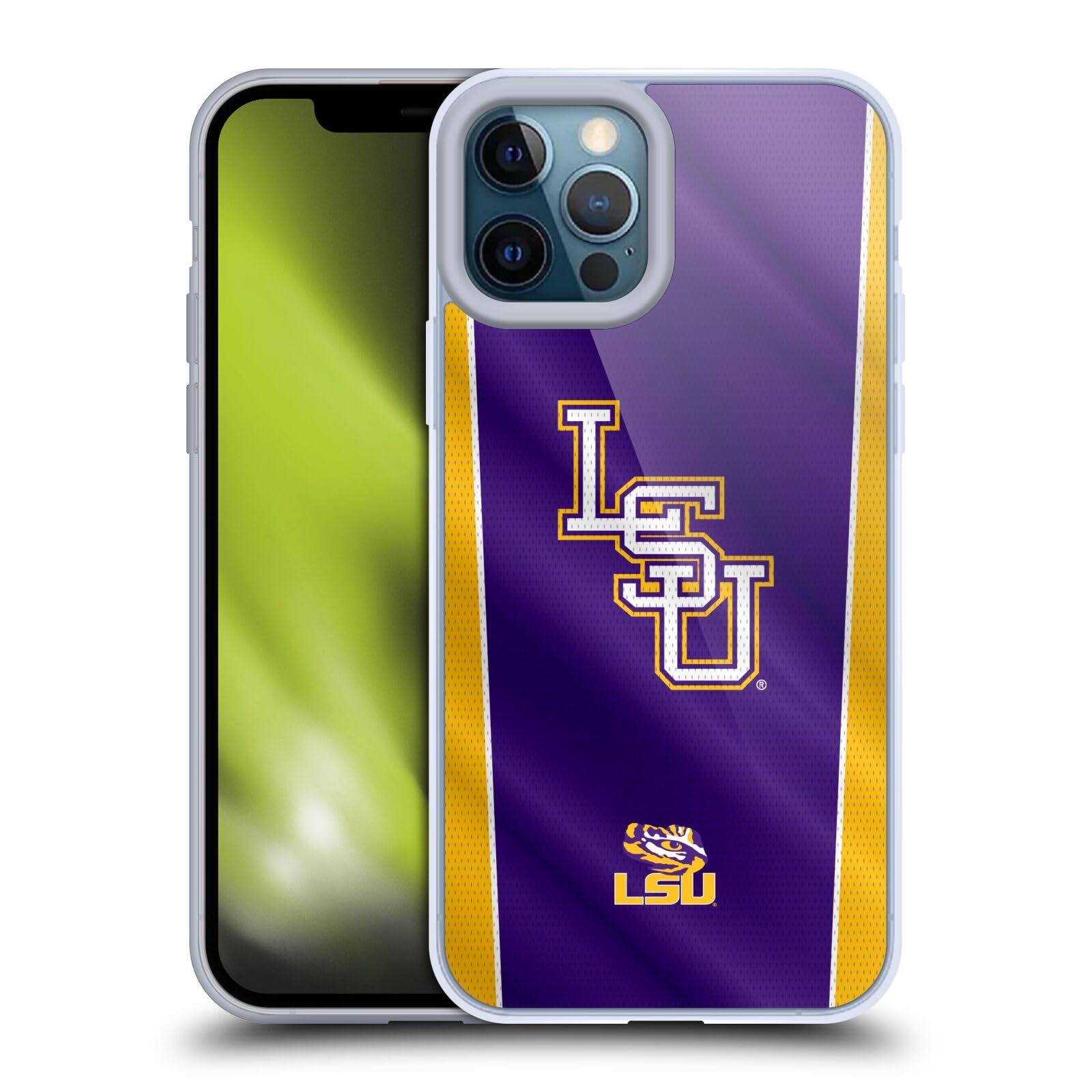 Officially Licensed LSU Soft Gel Phone Case for Apple iPhone 12 Pro Max - Louisiana State University Design - Perfect for Game Days, School Pride & Everyday Protection