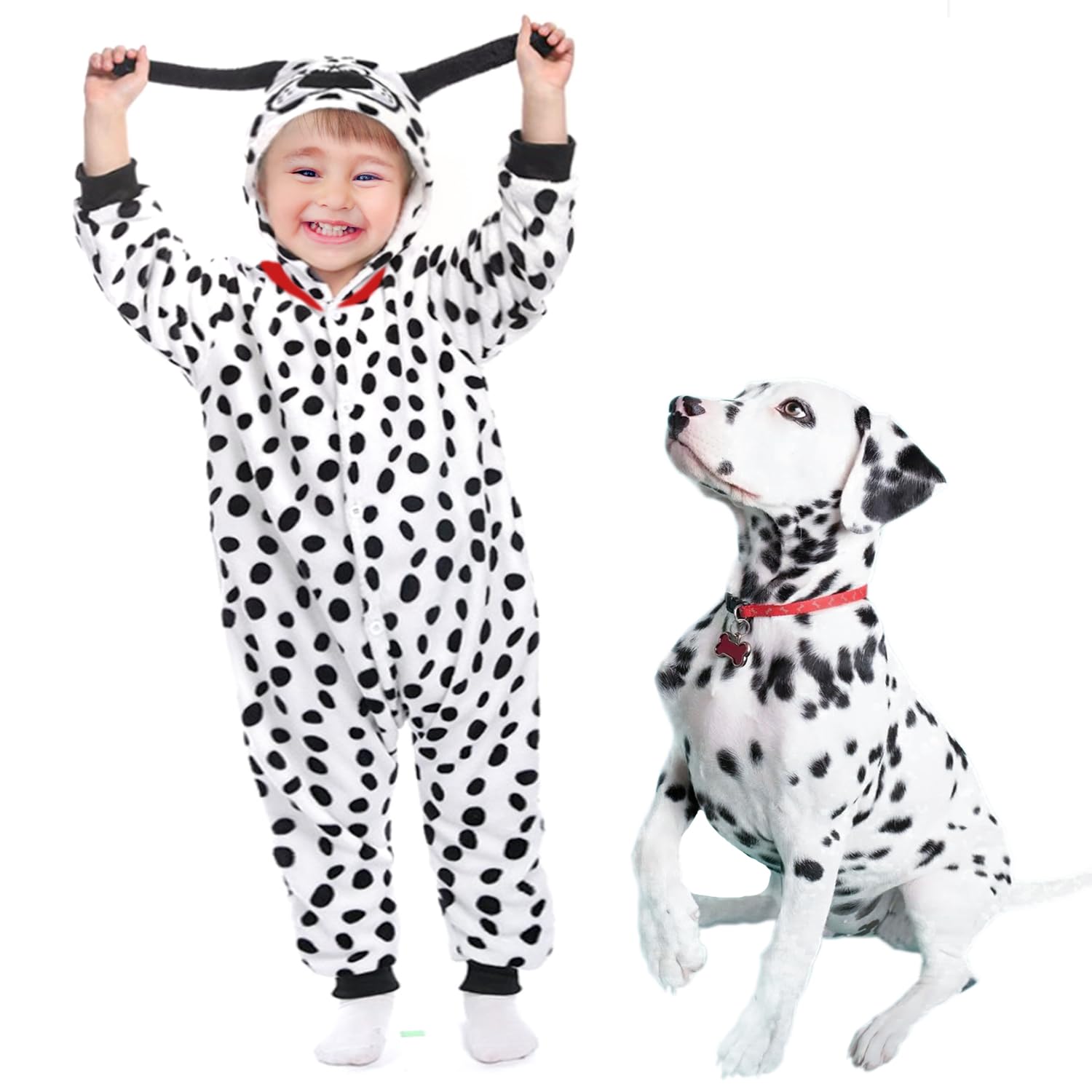 Adorable Dalmatian Costume for Baby Boys & Girls - Cute Animal Bodysuit Halloween Outfit | Perfect for Halloween Parties, Dress-Up Play & Photo Shoots