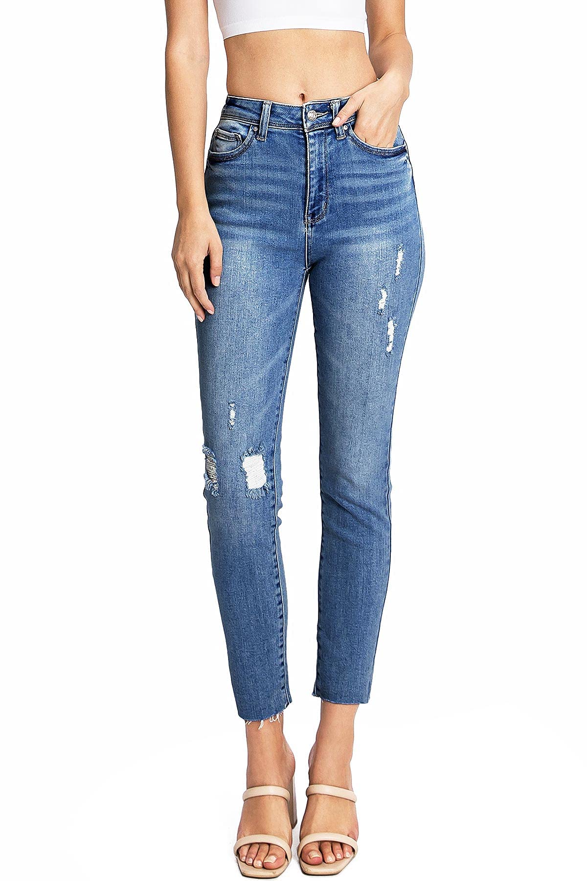 Women's High Rise Slim-Straight Ankle Jeans - Wax Jeans for Juniors | Perfect for Casual Wear, Office & Date Nights