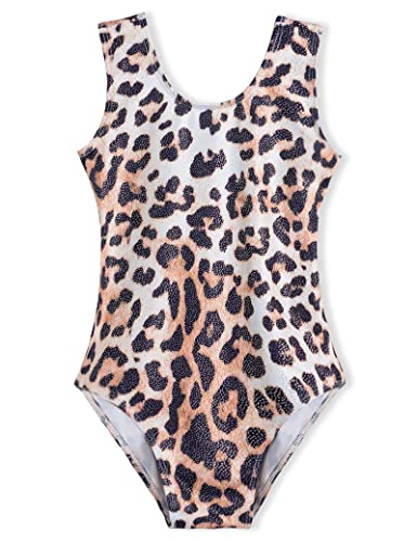 Girls Gymnastics Leotards Sparkle Dance Unitard Biketard - Mermaid Rainbow Leopard Unicorn Tie Dye Pink Black - Perfect for Ballet, Cheerleading, Gymnastics & Dance Competitions