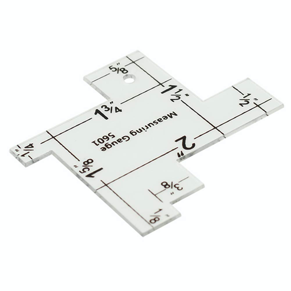 HONEYSEW 5-in-1 Sliding Gauge Measuring Sewing Ruler Tool - Multi-Functional Quilting, Crafting & Dressmaking Ruler with Free Measuring Gauge - Perfect for DIY Sewing Projects, Quilting & Fabric Measuring