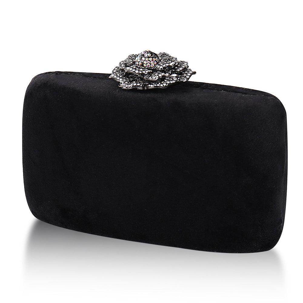 Luxury Diamond Dinner Bag - Elegant Flannel Clutch with Chain for Women | Perfect for Evening Parties, Weddings & Special Occasions