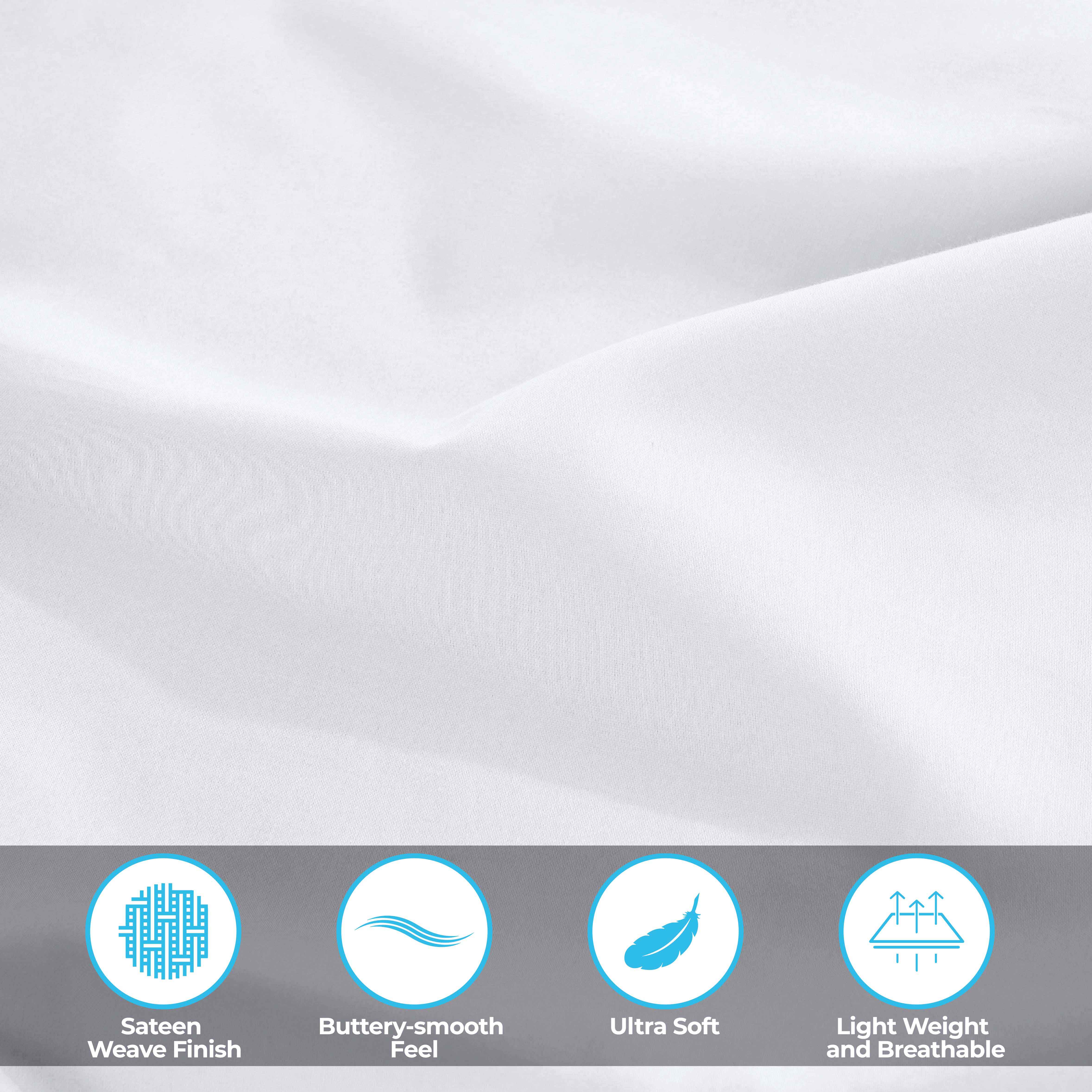 Premium 400 Thread Count Egyptian Cotton Bed Sheet Set - Soft, Breathable & Durable for Ultimate Comfort - Perfect for Luxury Bedrooms & Hotels