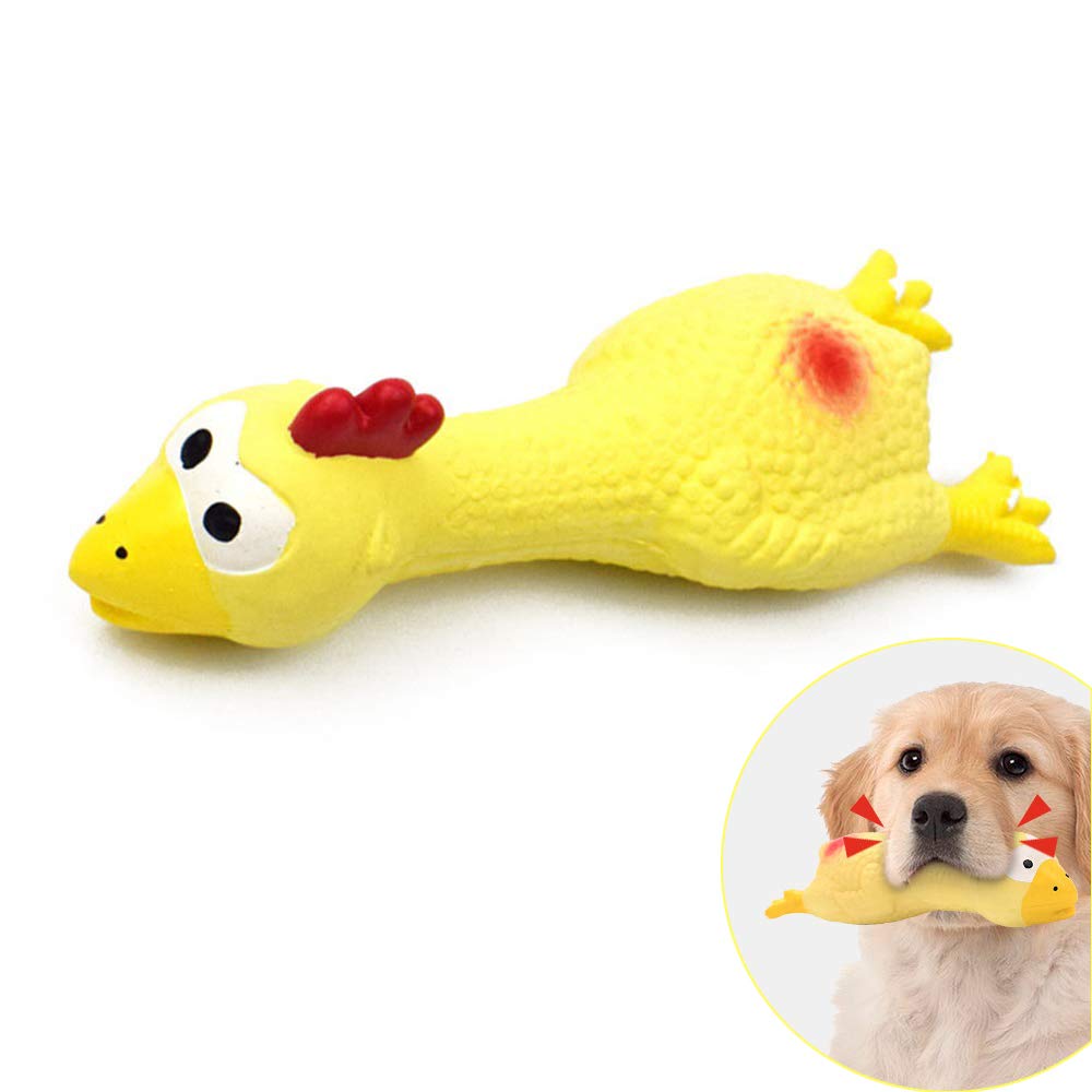 3PCS Dog Squeaky Toys - Small Screaming Chicken Chew Toys for Puppies & Medium Dogs, 6.6