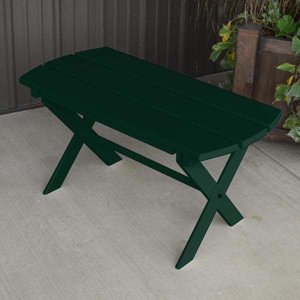 A & L Furniture Yellow Pine Folding Coffee Table - Rustic Wooden Side Table for Living Room, Patio, or Small Spaces - Perfect for Coffee, Books, and Decor