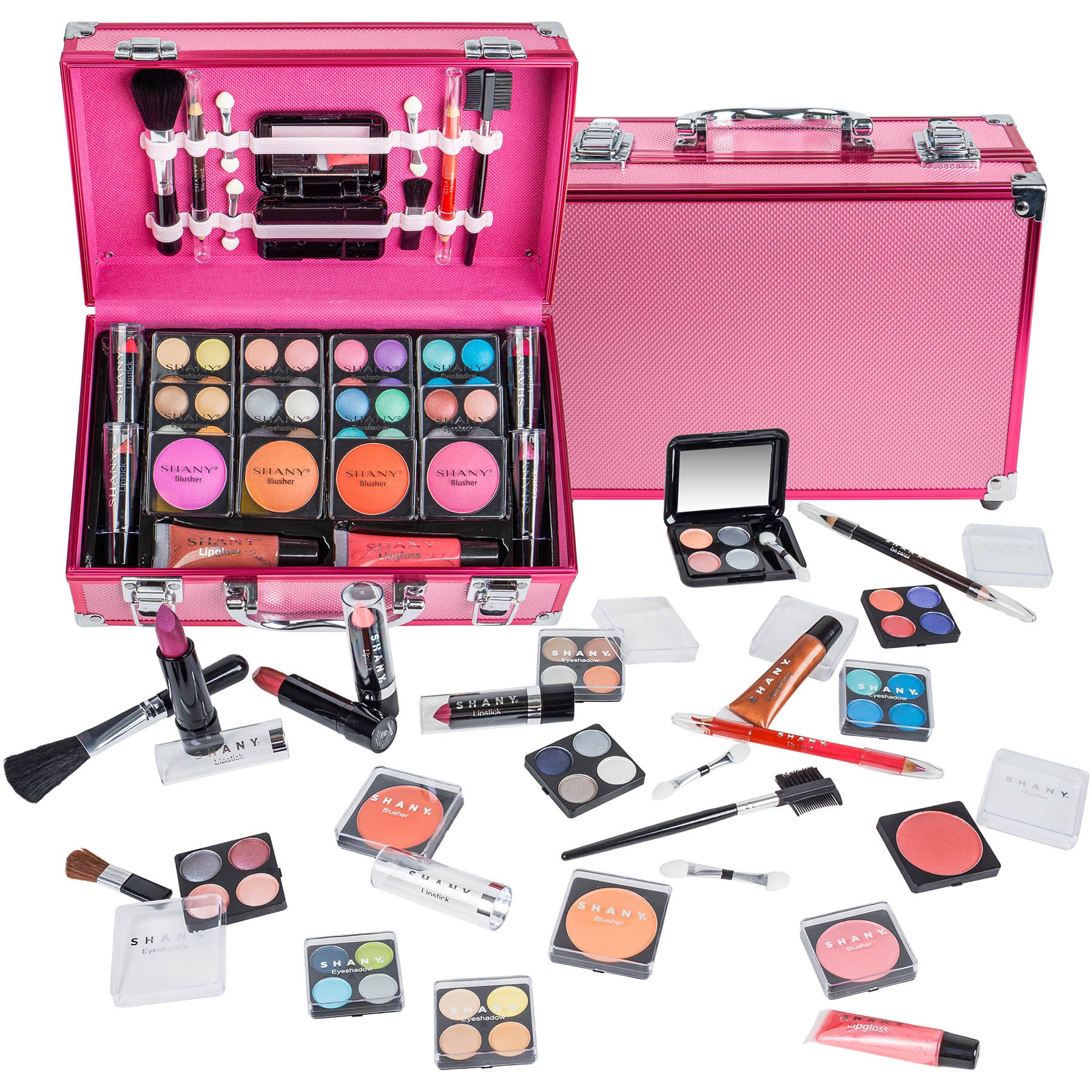 Professional Makeup Train Case with Carry Handle - Large Cosmetic Organizer for Makeup Artists & Travel - Perfect for Salon, Home Use & On-the-Go Touch Ups