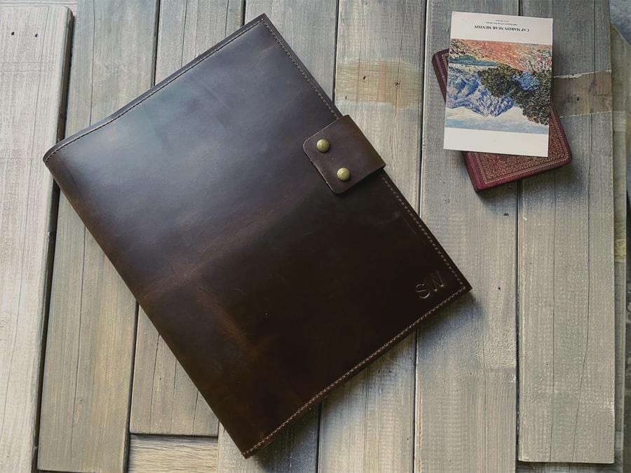 Custom Leather MacBook Pro 15 Inch Case Sleeve - Premium Protective Cover for Laptop - Perfect for Work, Travel & School Accessories