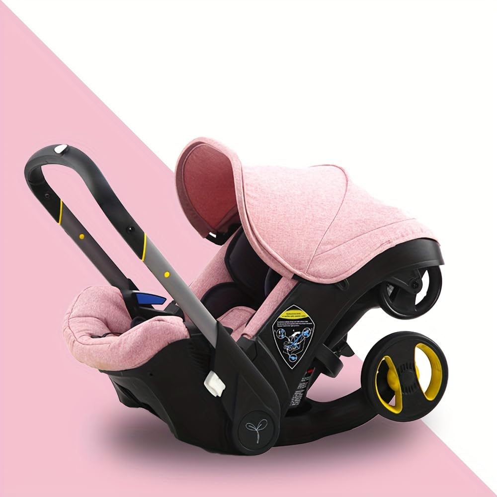 Premium Lightweight Folding Baby Stroller - Compact Travel Stroller for Newborns & Toddlers - Easy One-Hand Fold, Smooth Maneuverability - Ideal for Shopping Malls, Airports, Parks & Daily Walks (Pink) - Perfect Gift for New Parents & Caregivers