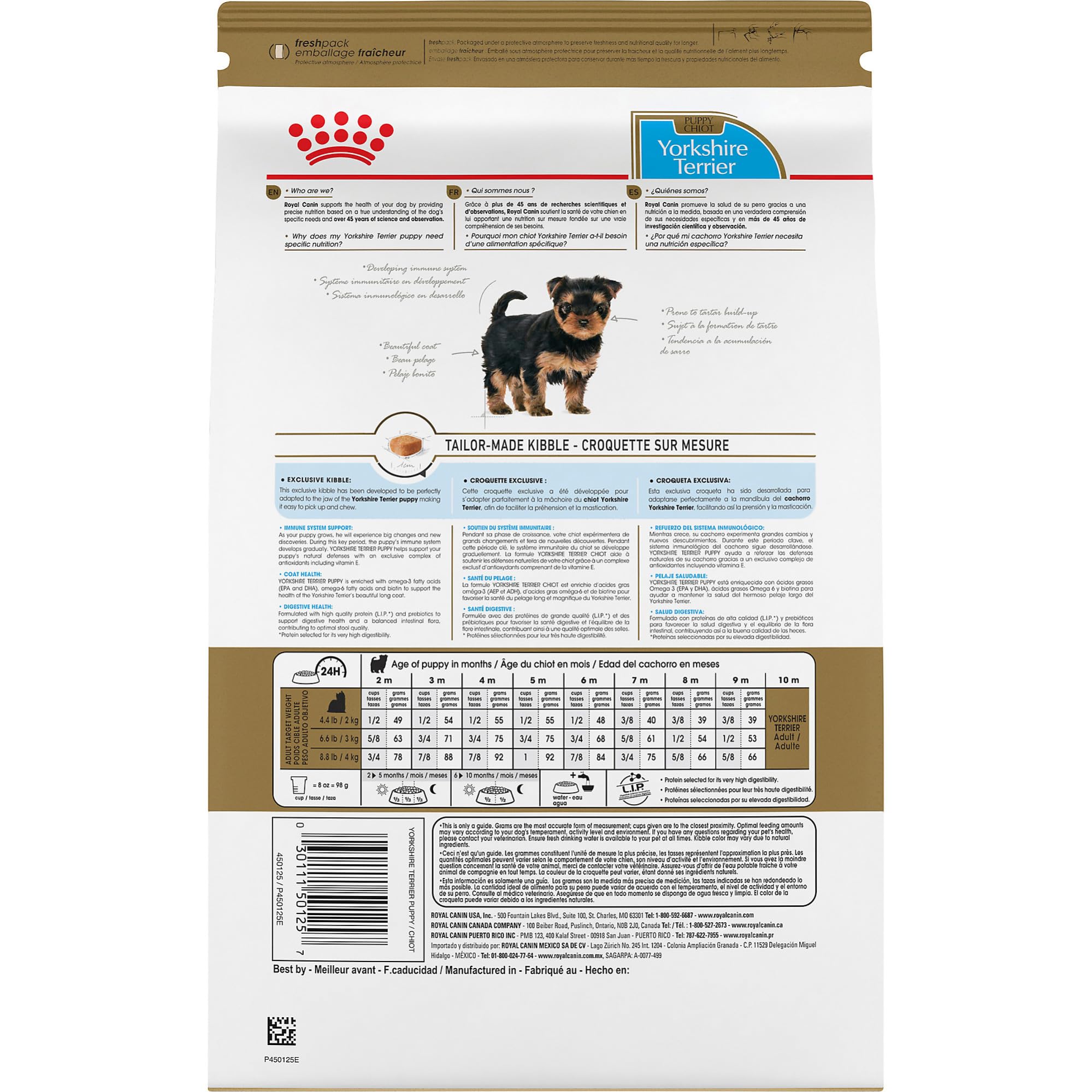 Royal Canin Yorkshire Terrier Puppy Dry Dog Food - Breed Specific Nutrition for Small Dogs, 2.5 lb Bag - Perfect for Yorkshire Terrier Puppies' Growth & Development