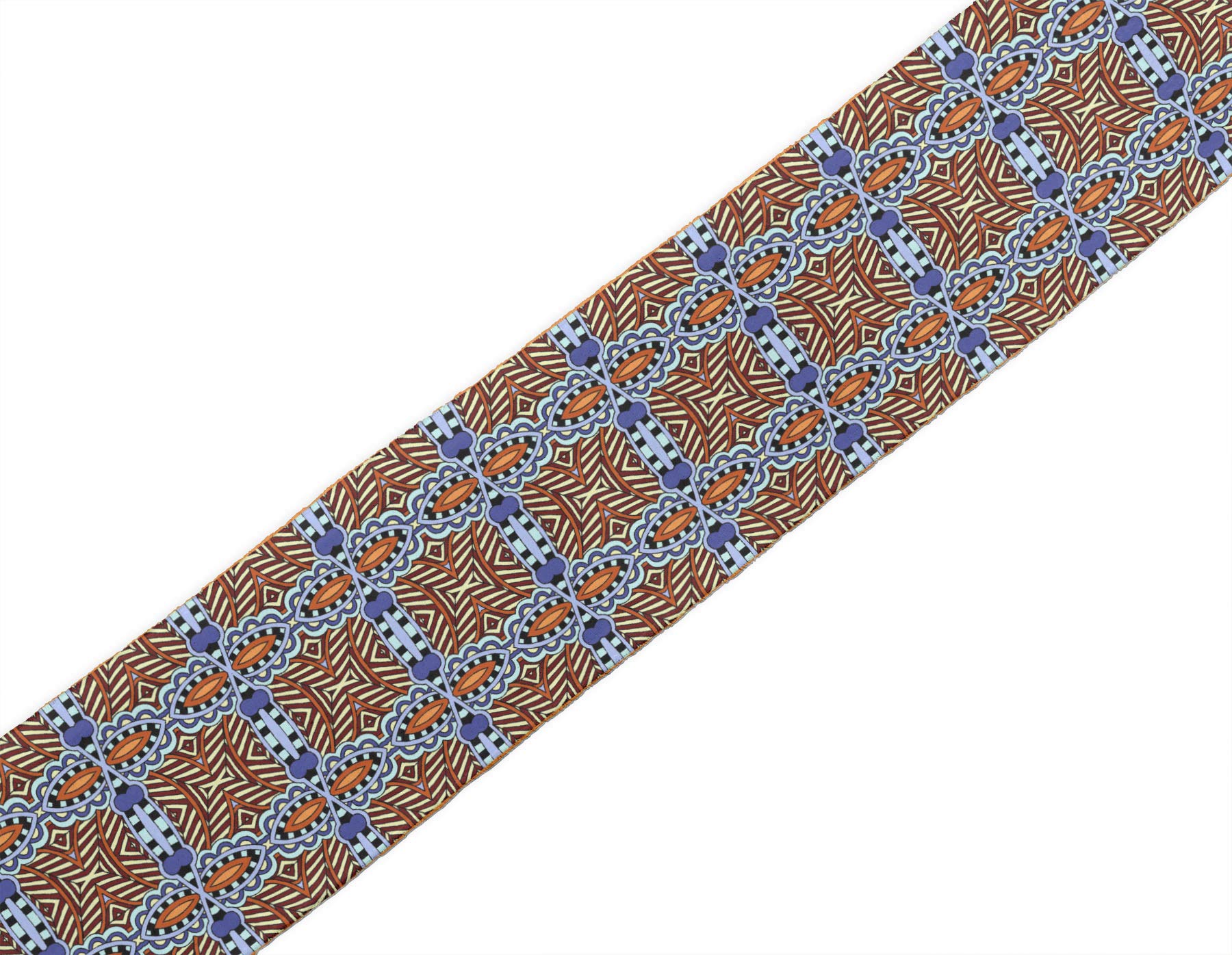 Red Stripe & Paisley Ethnic Printed Velvet Trim Fabric - 2 Inch x 9 Yard Sewing Border Ribbon for DIY Crafts, Costumes & Home Decor