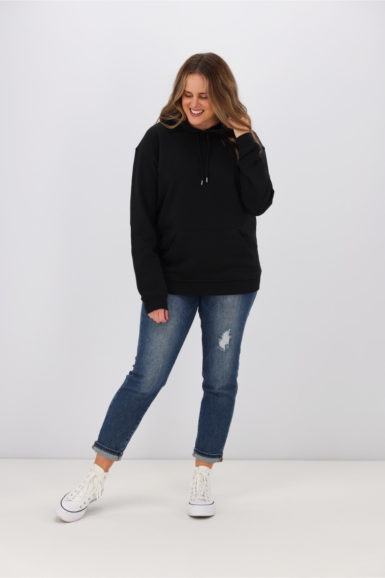 AS Colour Premium Black Hoodie - Soft & Comfortable Cotton Pullover for Men & Women - Perfect for Casual Wear, Gym, and Outdoor Activities