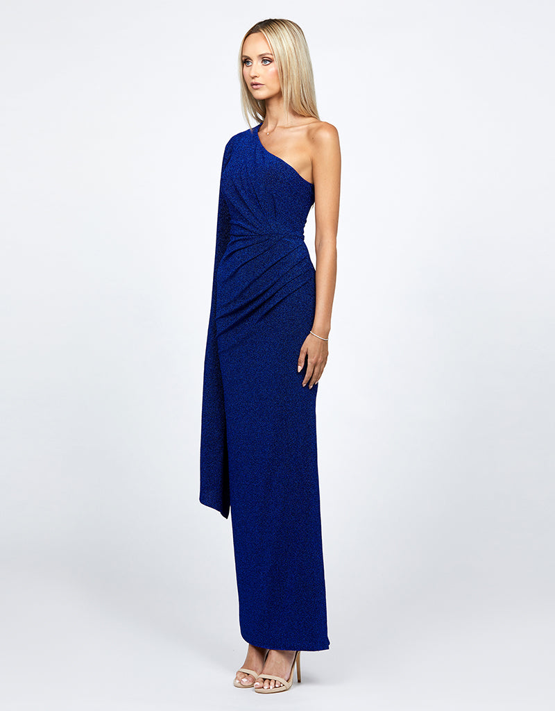 Marcell One Shoulder Maxi Dress - Elegant Long Formal Gown for Women, Perfect for Evening Parties, Prom, Weddings & Special Occasions