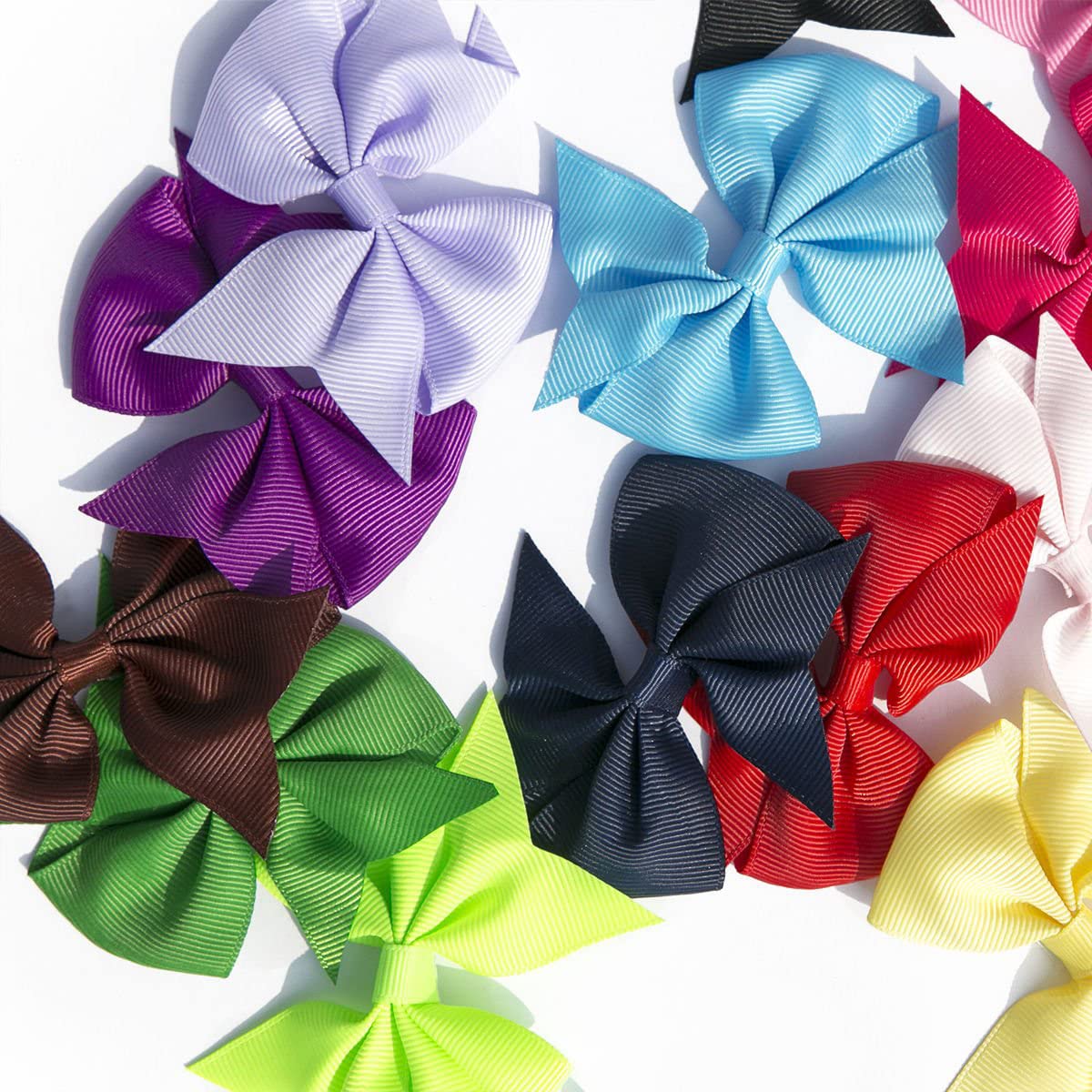 JOYOYO 20 Pcs Hair Bows for Girls - 3.5 Inch Medium Size Hair Clips for Toddlers & Kids - Perfect for School & Parties