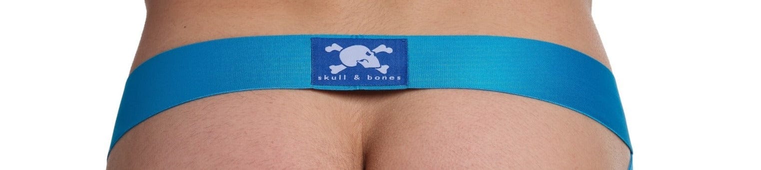 Roman Tile Burnout Jockstrap Neon Blue - Breathable Men's Underwear for Sports & Workout - Perfect for Gym, Running, Cycling & Active Lifestyle