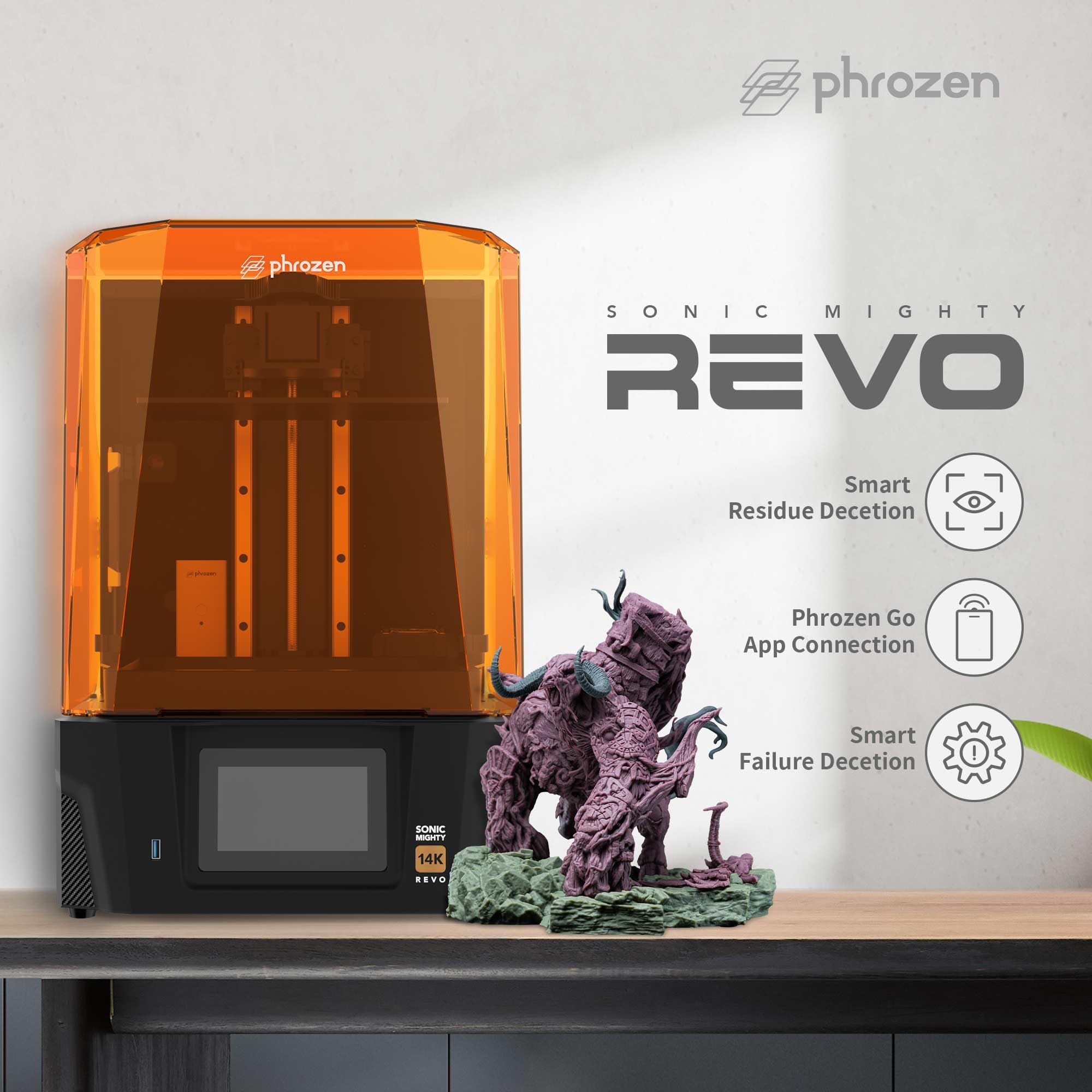 Phrozen Sonic Mighty Revo LCD Resin 3D Printer - 14K High Resolution Mono 10.1