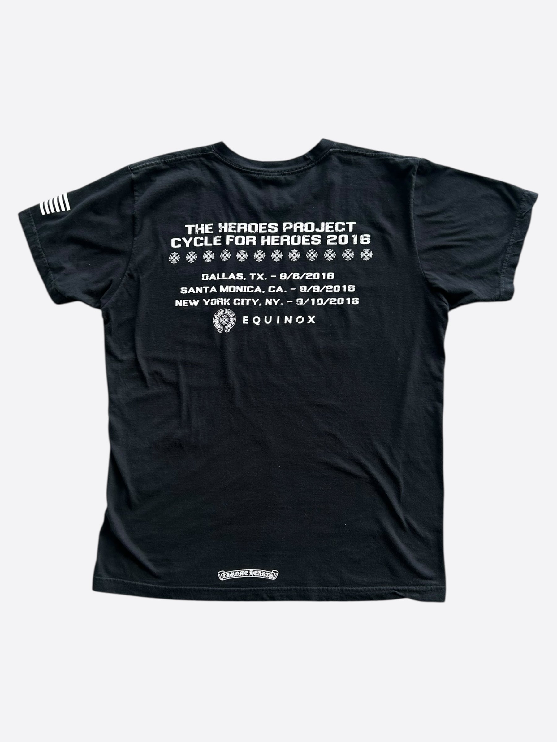 Chrome Hearts Black & White Heroes Project Graphic T-Shirt for Men - Stylish Streetwear & Casual Outfit Essential