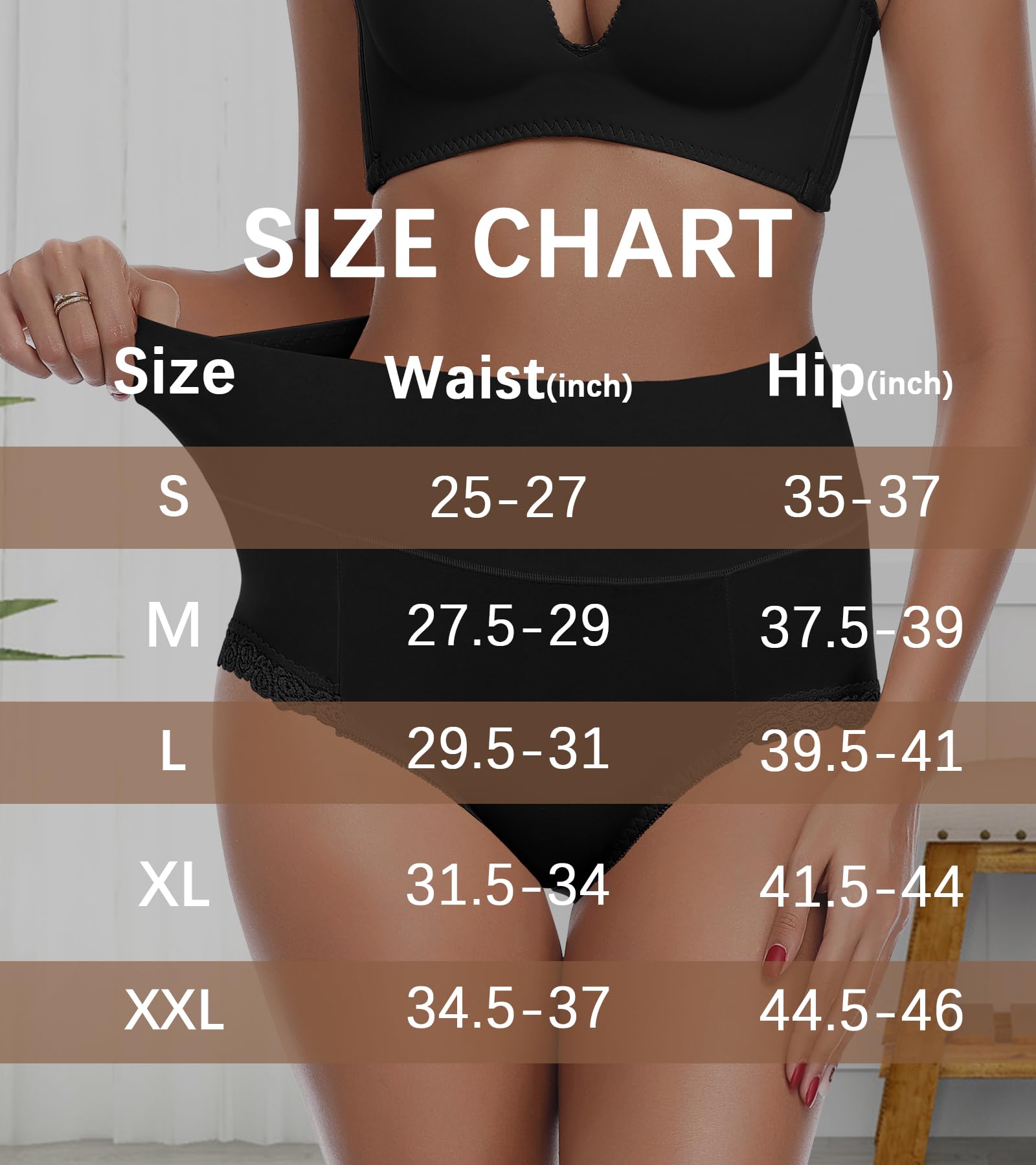 Envlon Women's Cotton Underwear - High Waisted Postpartum Panties, Soft Stretch Full Coverage Ladies Briefs - Comfortable Maternity & Everyday Wear
