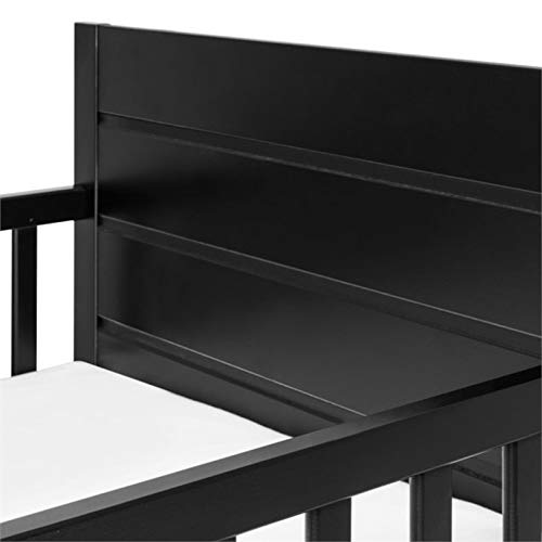 DaVinci Modena Toddler Bed in Ebony - Convertible Wooden Kids Bed for Nursery & Bedroom, Safe & Stylish Toddler Transition from Crib to Big Kid Bed