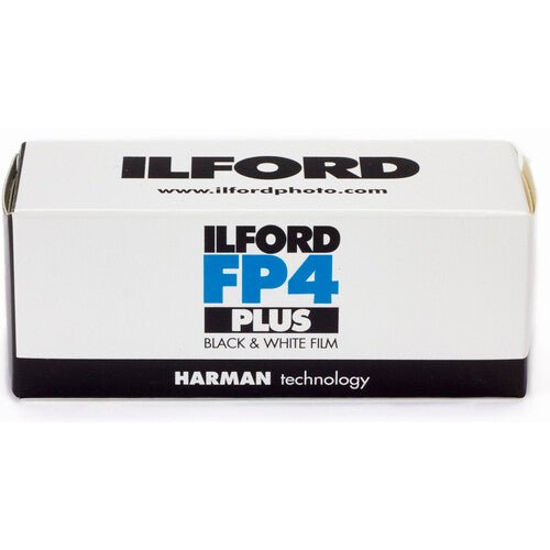 Ilford FP4 Plus Black and White Negative Film 120 Roll Film - High Contrast ISO 125 for Professional Photography, Landscape & Portrait Shooting