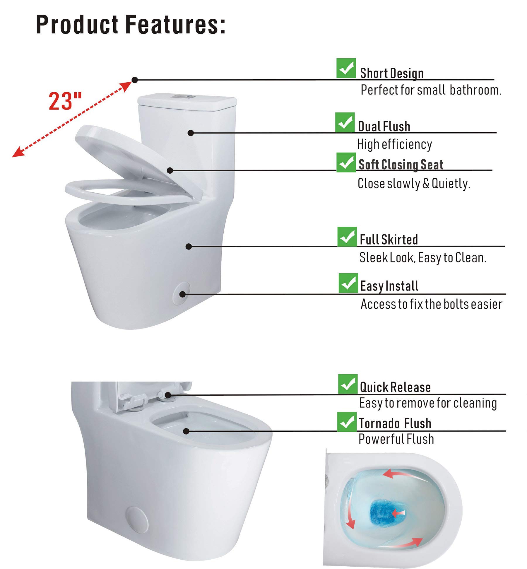 WinZo WZ5089 Compact Round One Piece Toilet 23