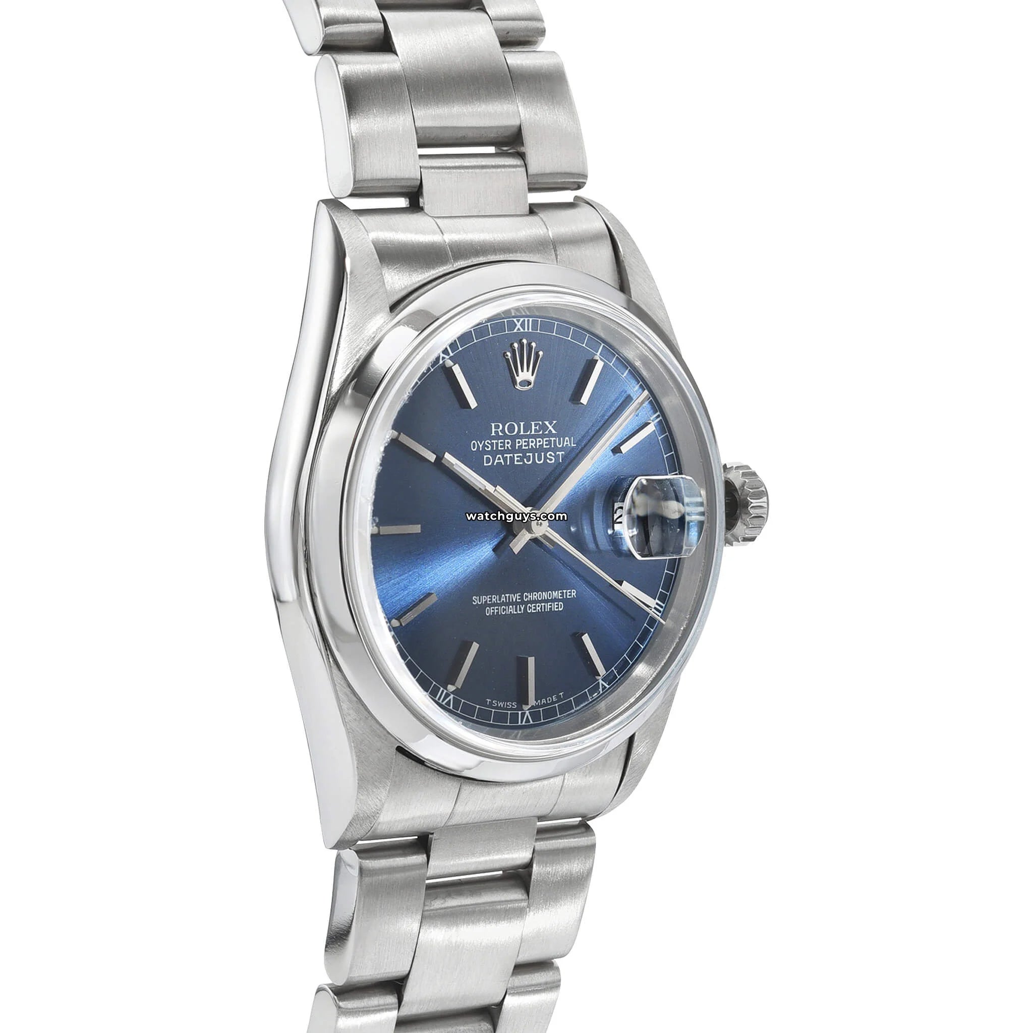 Rolex Datejust 16200 Blue Dial Stainless Steel Men's Watch - Luxury Dress Watch for Business & Formal Occasions