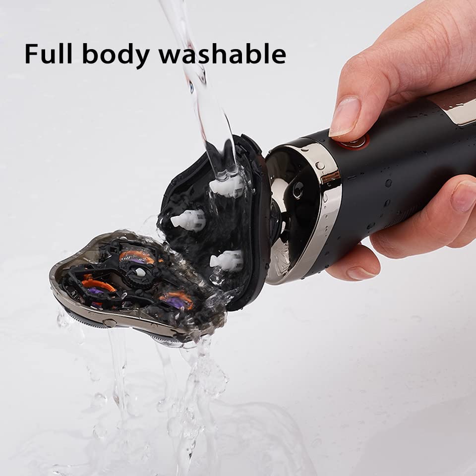 4-in-1 Electric Head Shaver for Bald Men - USB Rechargeable Wet/Dry Shaver with Beard Trimmer & Hair Clipper | Perfect for Travel, Gym & Daily Grooming (Suit Color)