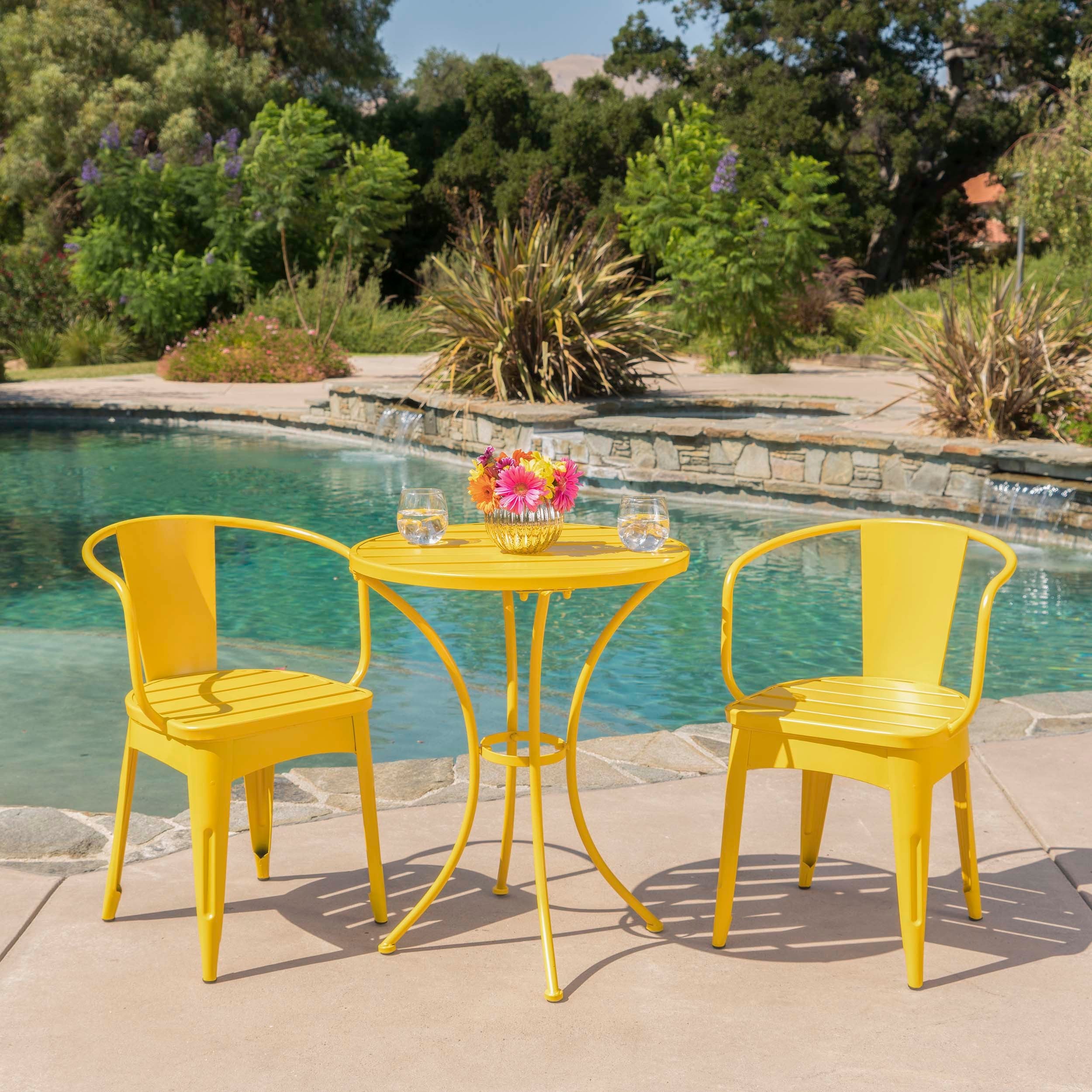 COLMAR 3-Piece Knock Down (KD) Metal Furniture Set - Perfect for Living Room, Bedroom or Office Assembly