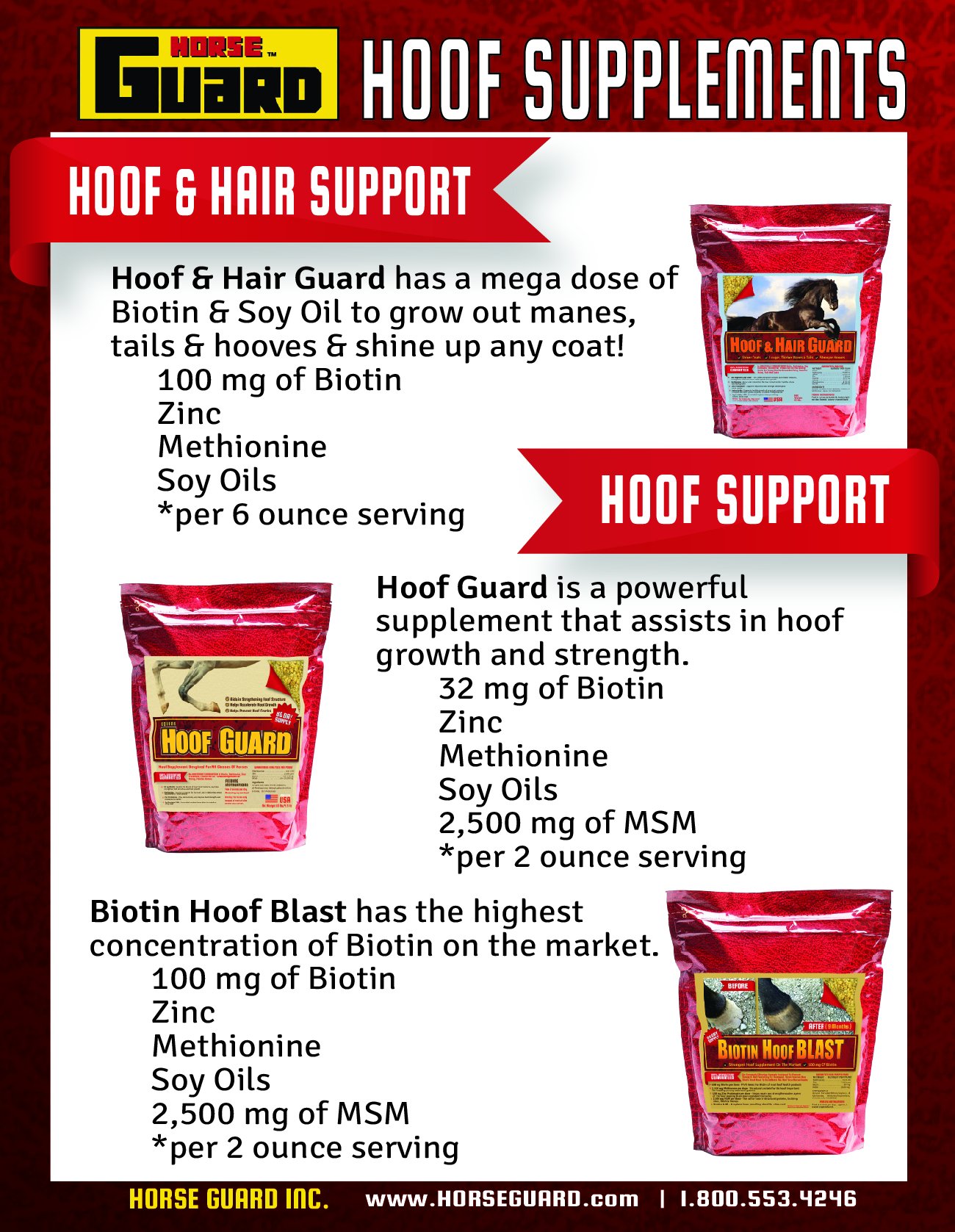Hoof & Hair Guard 40 lb - Premium Horse Hoof Strengthener & Coat Conditioner Supplement for Stronger Hooves & Shiny Coat - Ideal for Show Horses, Racehorses & Performance Equines