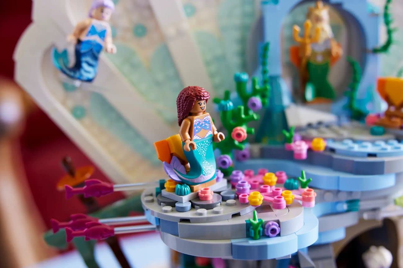 LEGO 43225 Disney The Little Mermaid Royal Clam Shell Building Set - Collectible Model with Mini Figures, Perfect Gift for Adults & Fans - Home Decor, Display Piece for Disney Enthusiasts