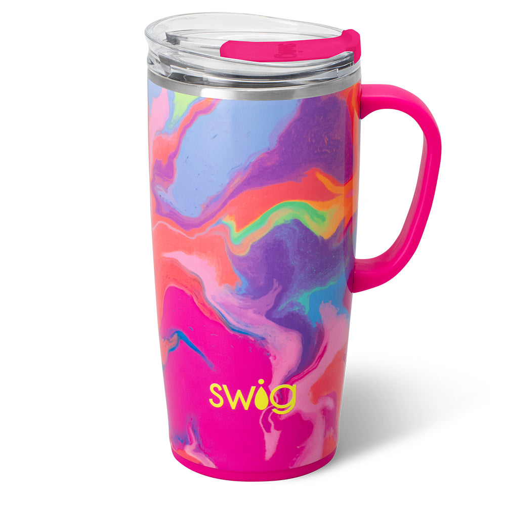 Candy Crush Insulated Travel Mug 22oz - Leak-Proof Stainless Steel Coffee Tumbler with Lid for Hot & Cold Drinks - Perfect for Commuting, Office, Gym, and Outdoor Adventures