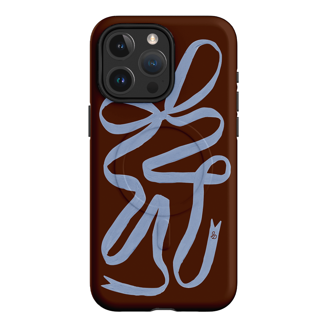 Elegant Mocha Ribbon Phone Case - Slim Protective Cover for iPhone & Samsung - Perfect for Everyday Use, Parties & Gifts