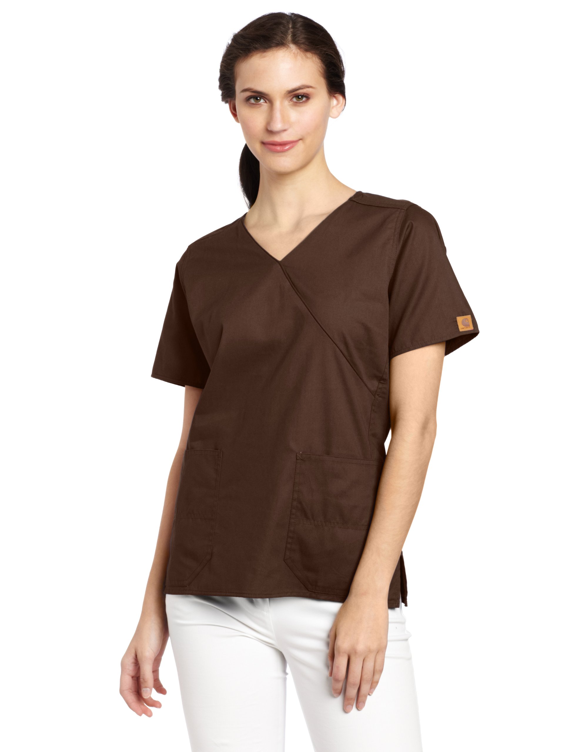 Carhartt Women's Mock Wrap Top - Comfortable Workwear Blouse for Women | Perfect for Construction, Farming & Outdoor Jobs