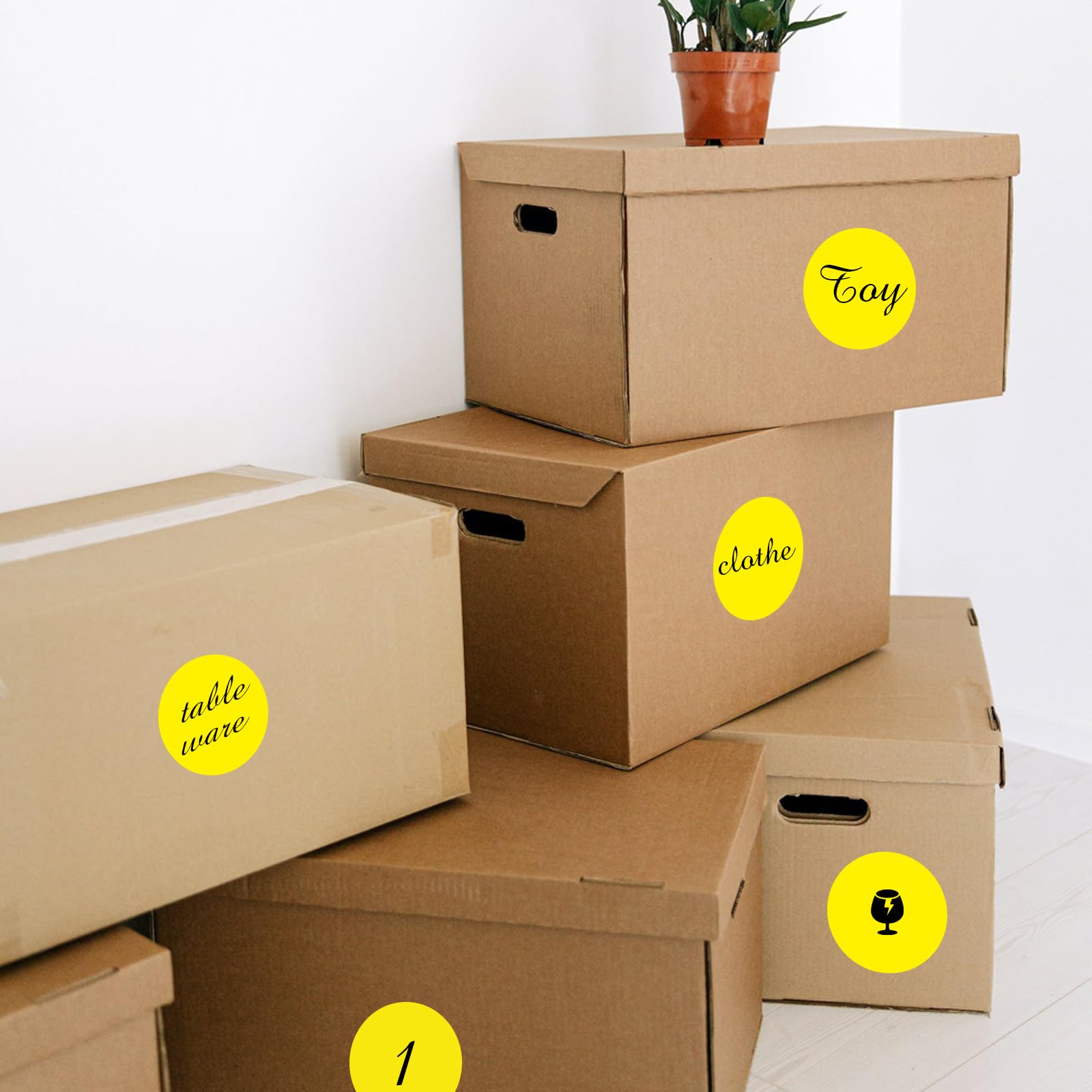 STARLIBOO 4 Inch Removable Dot Stickers - Round Writable Price Labels for Office, Garage Sales, Yard Sales - Yellow Circle Stickers for Pricing, Organizing & DIY Projects
