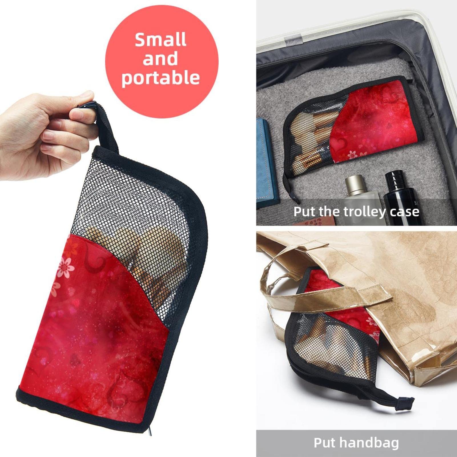 12-Piece Makeup Brush Organizer Bag with Flower Design - Portable Travel Cosmetic Brush Holder Case for Valentine's Day Gifts, Makeup Artists & On-the-Go Beauty Essentials