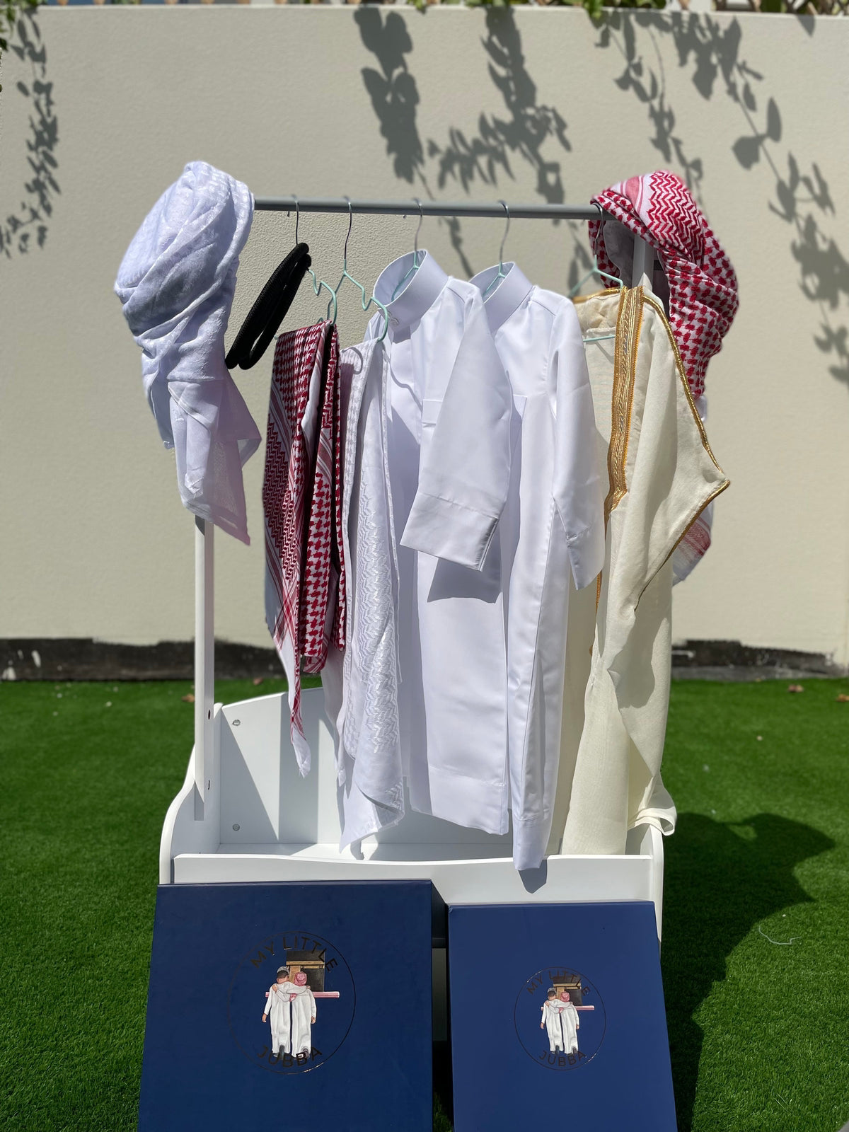 Premium Baby Boy Thobe Gift Set - Cream Bisht for 0-12 Months | 8-Piece Outfit for Newborns, Eid, Baptism & Special Occasions