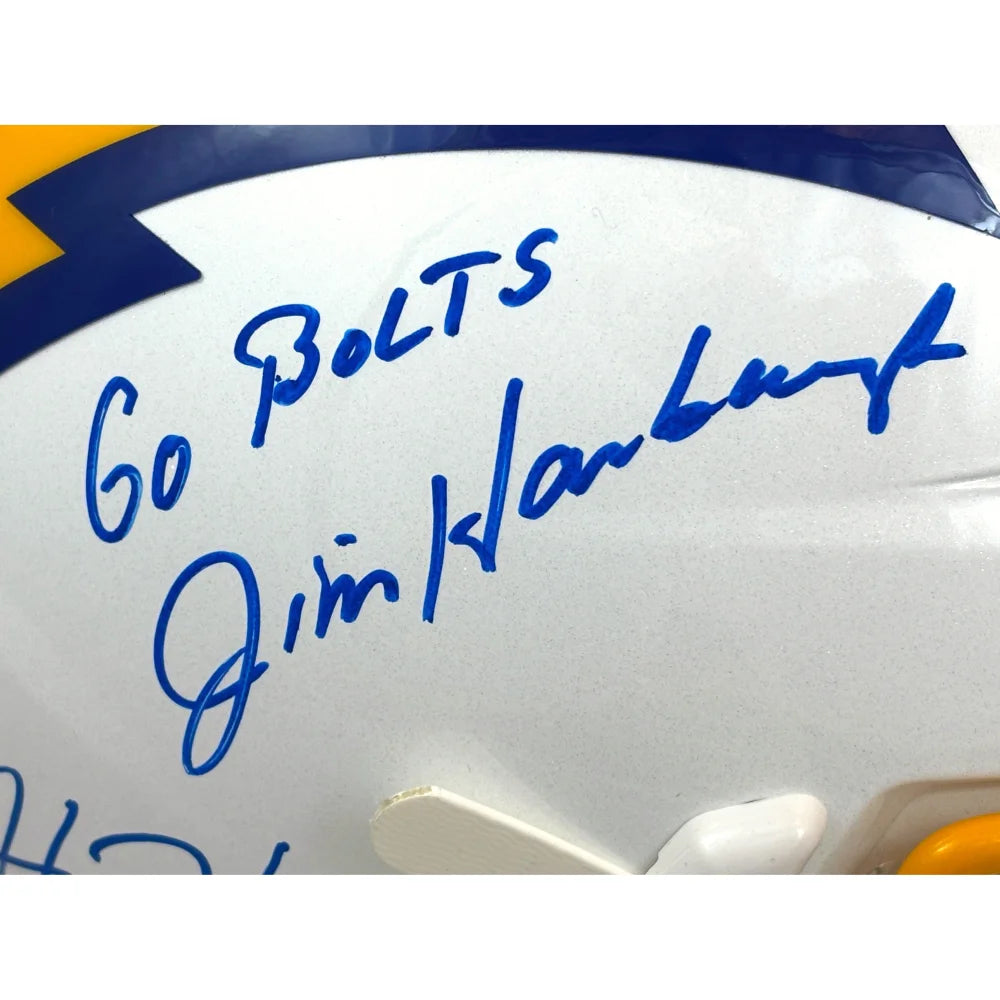 Justin Herbert & John Harbaugh Autographed LA Chargers Full Size Speed Helmet with BAS COA - Perfect for NFL Collectors, Sports Memorabilia Display & Fan Cave Decor
