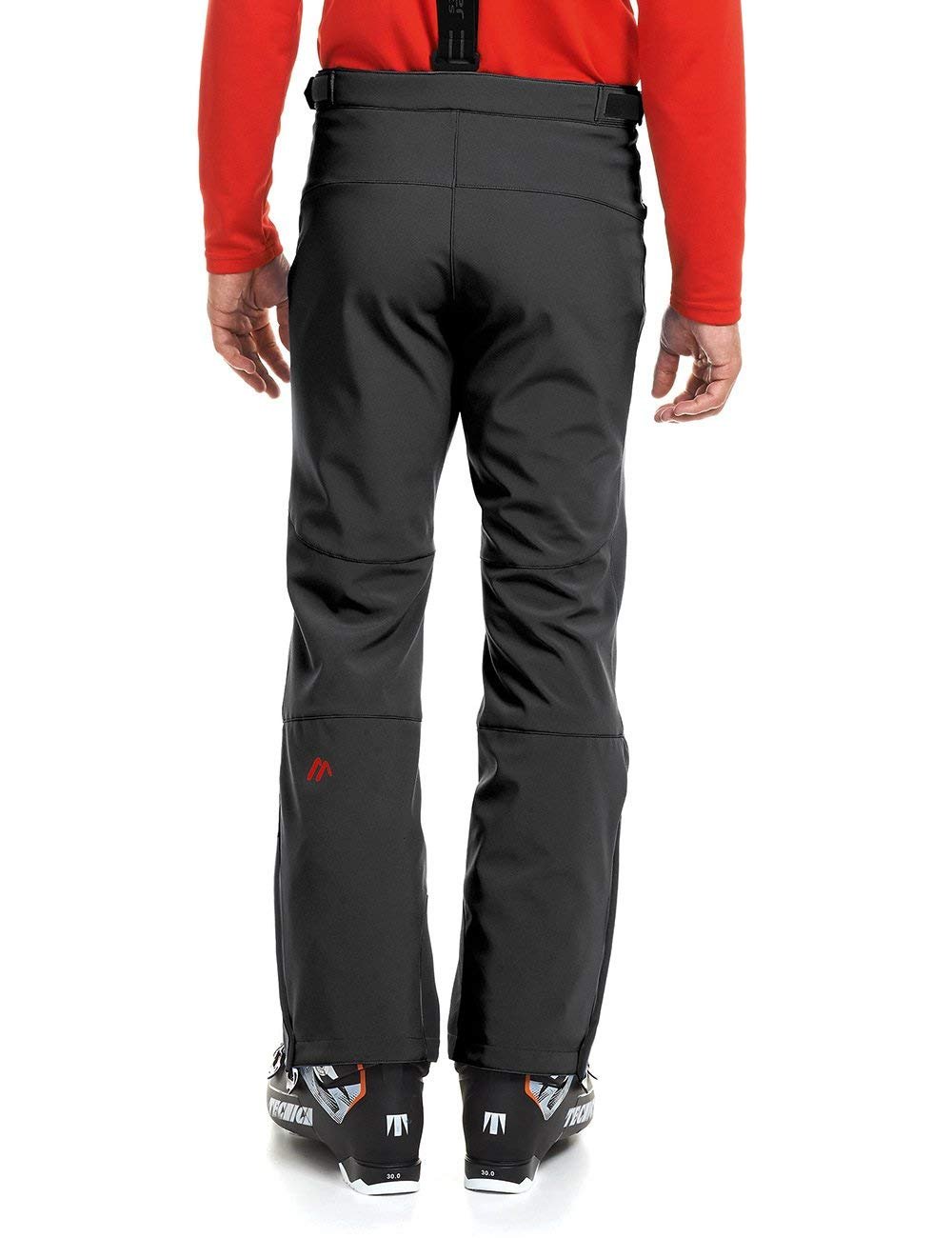Lothar Men's Softshell Pants - Black (Size 56) | Waterproof Windproof Hiking Pants for Outdoor Activities & Winter Sports