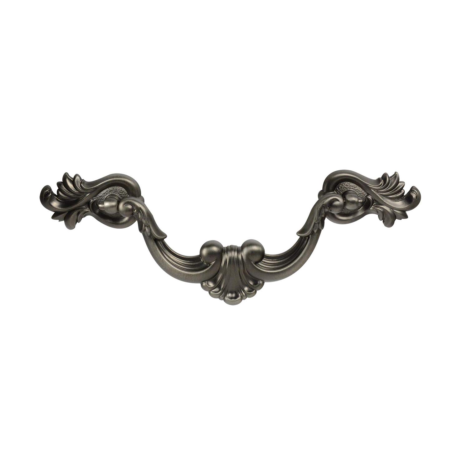 CKP Brand Chateau Royale Furniture Bail Pull - Antique Nickel Finish Cabinet Drawer Handle for Vintage Home Decor & Kitchen Cabinets