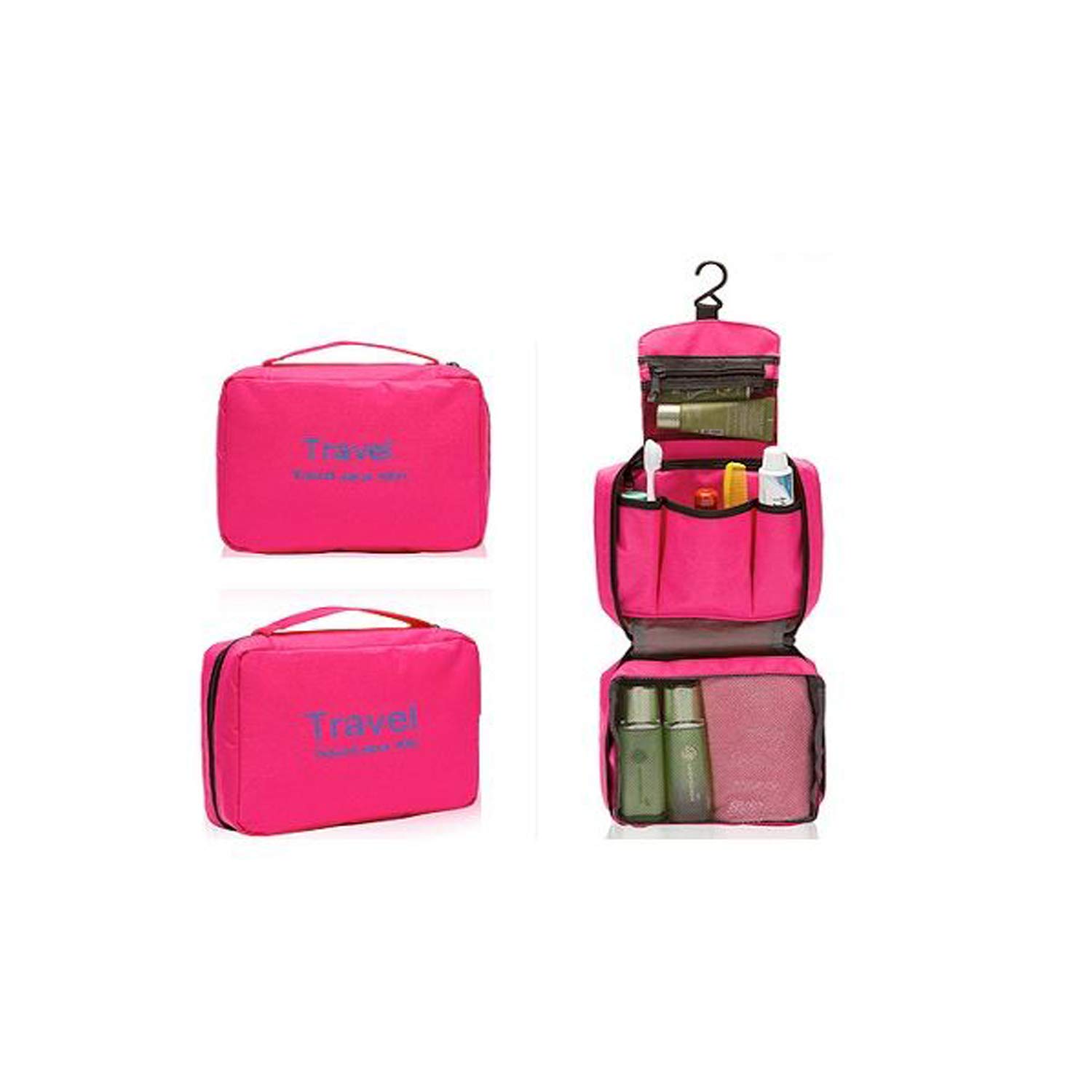 Magnusdeal Travel Makeup Bag - Waterproof Cosmetic Organizer with Multiple Pockets for Toiletries, Makeup Accessories & Skincare | Perfect for Air Travel, Vacation & Daily Use