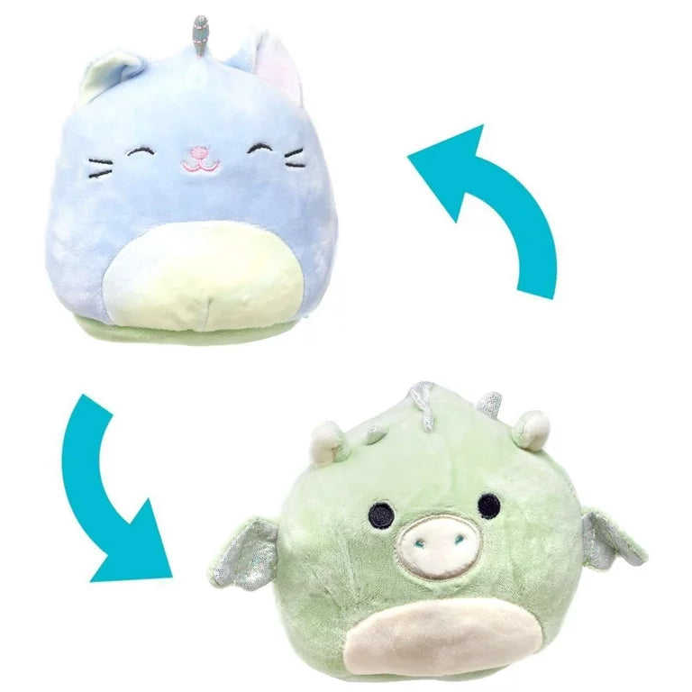 5 Pack Squishmallow Flip a Mallows Plush Toys - Courtney the Unicorn & Miles the Dragon - Soft Stuffed Animals for Kids, Collectors - Perfect for Playtime, Bedroom Decor, and Stress Relief